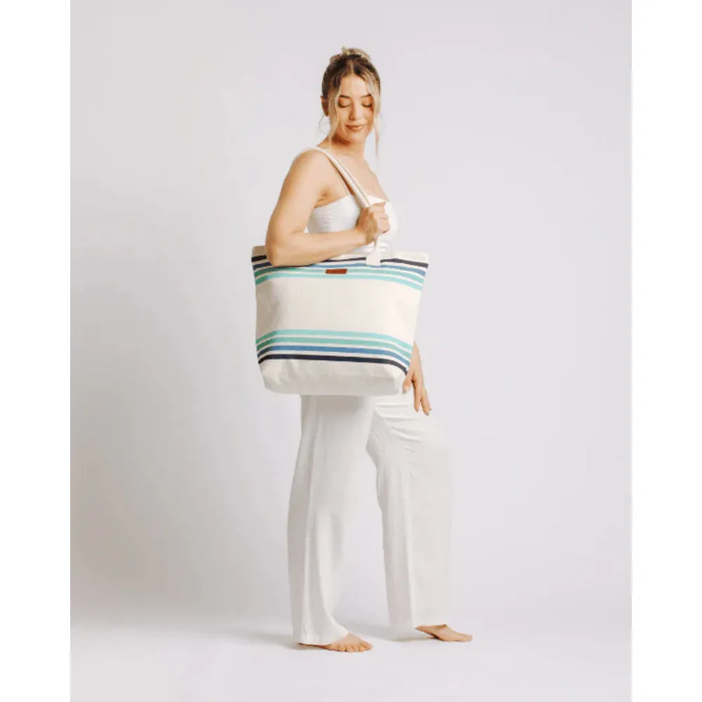 Sand Cloud Border Classic Stripe Beach Tote