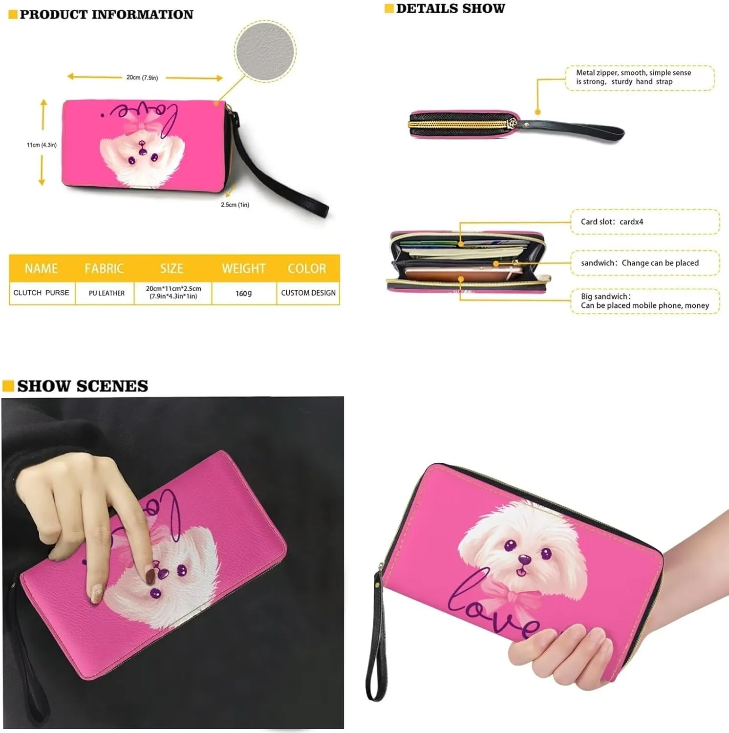 Satchel Handbags Saddle Purse Matched Zipper Wallet Womens 2 Pcs