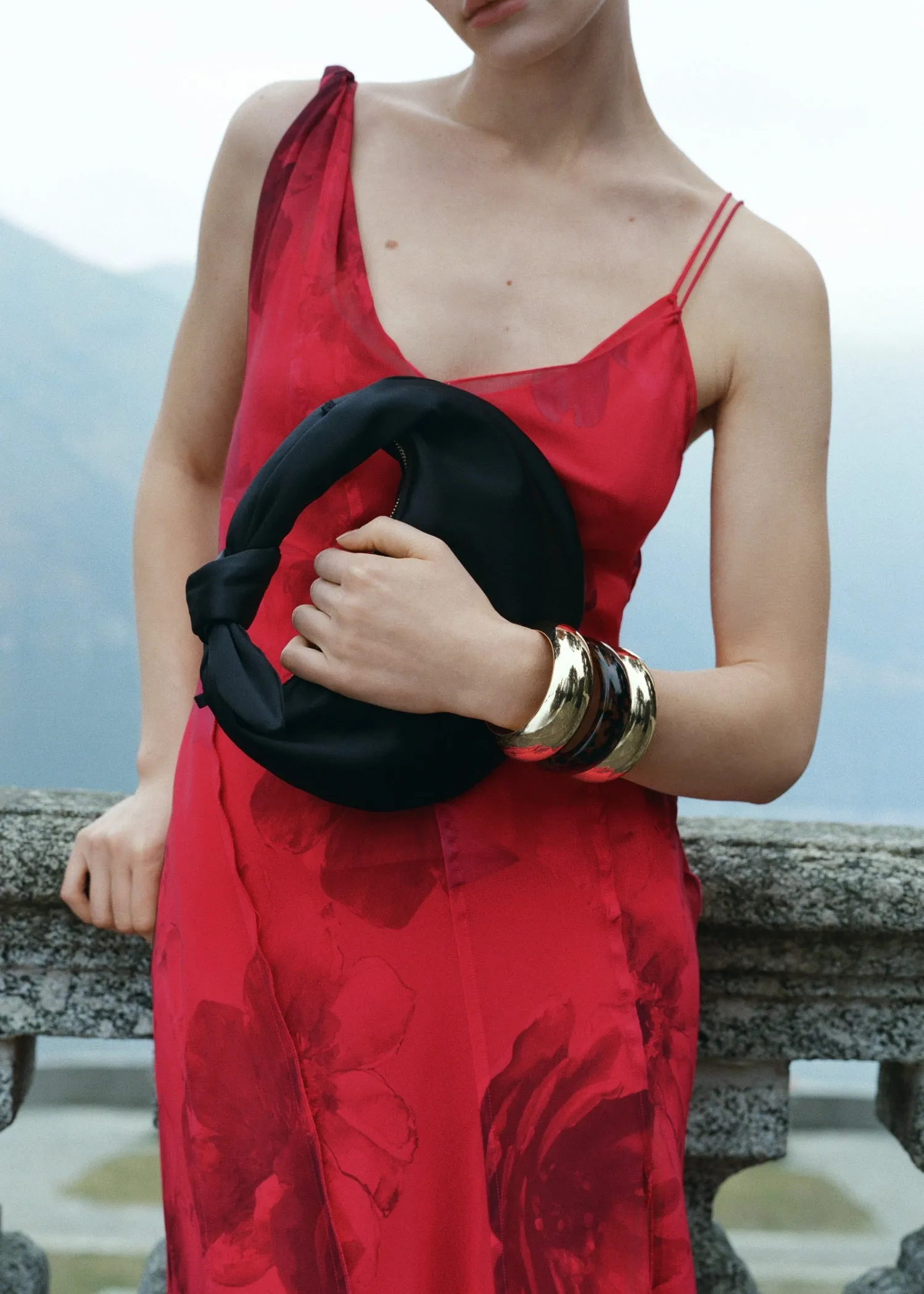 Satin handbag