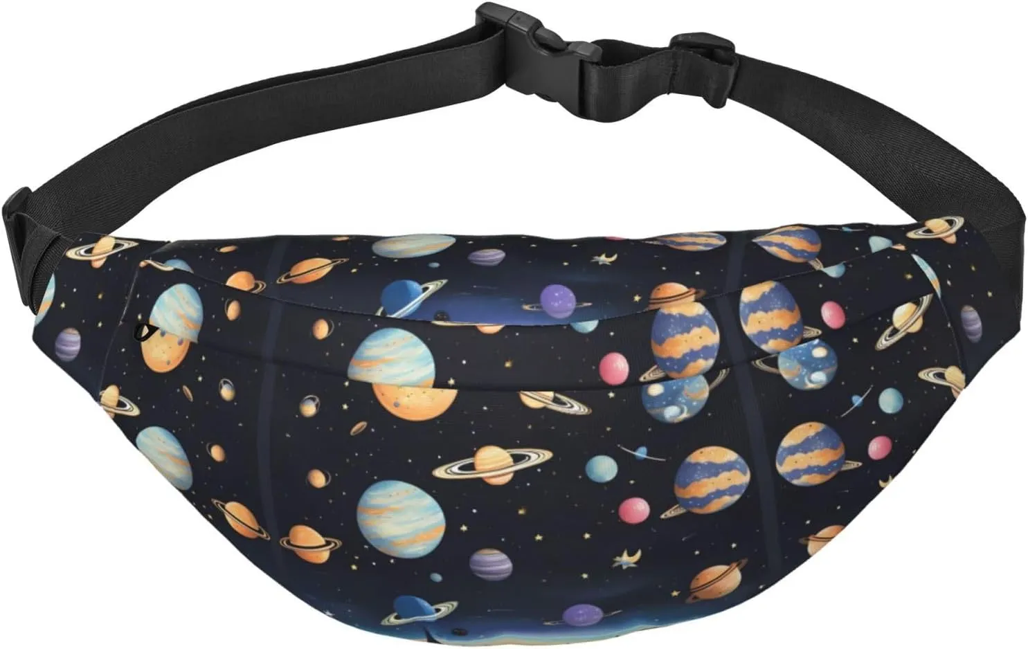 Saturn Jupiter Earth Travel Fashion Waist Bag, Suitable for Sports, Running, Cycling, Traveling, Fishing Boys Large Crossbody Waist Bag,