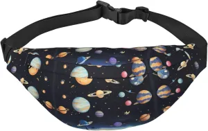 Saturn Jupiter Earth Travel Fashion Waist Bag, Suitable for Sports, Running, Cycling, Traveling, Fishing Boys Large Crossbody Waist Bag,