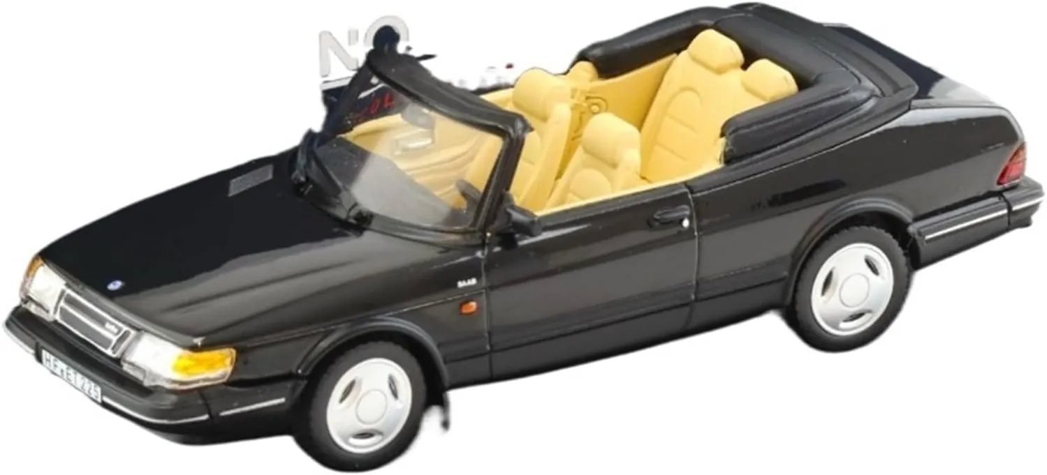 Scale Model 1:43 Norev for Saab 900 Turbo 16 Cabriolet 1992 Black Convertible Model Alloy Coupe Simulation