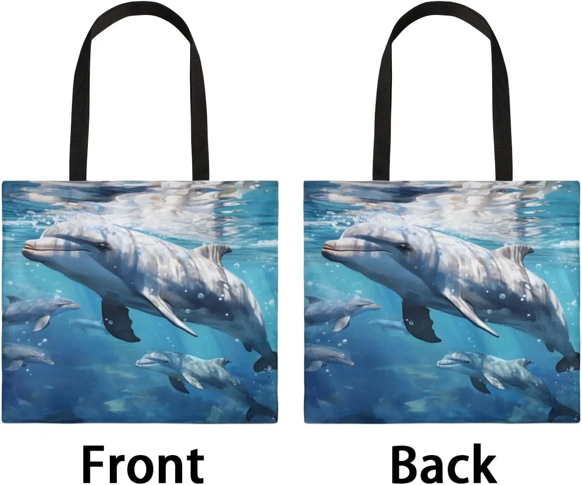 Sea Beach Trees Scenery Canvas Tote Bag for Women Men Stylish Tote Handbag Shoulder Bag Reusable Grocery Bag