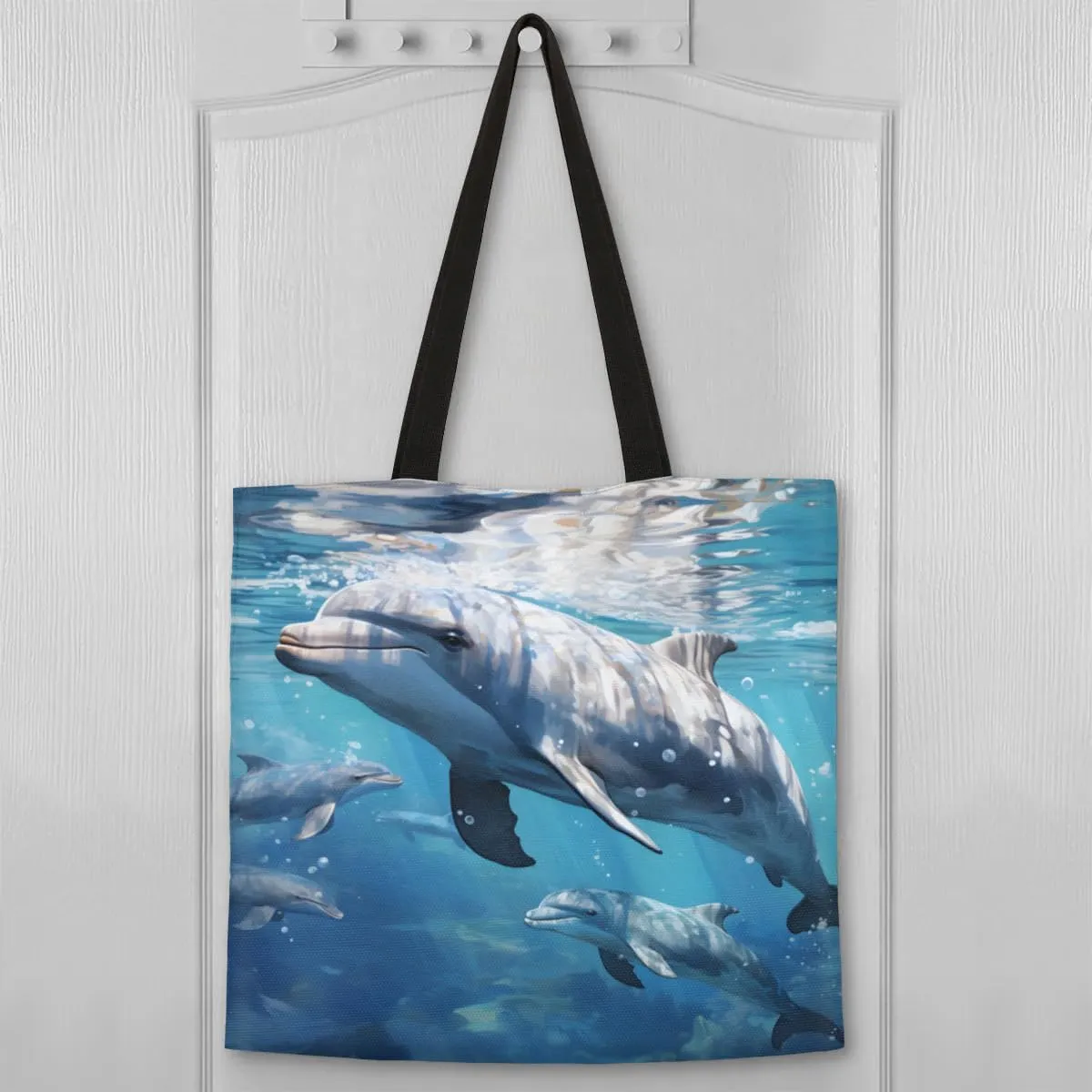 Sea Beach Trees Scenery Canvas Tote Bag for Women Men Stylish Tote Handbag Shoulder Bag Reusable Grocery Bag