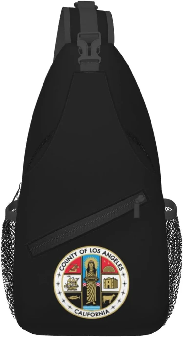 Seal Of Los Angeles County, California Crossbody Bags For Women Men Chest Backpack Gym Shoulder Bag Travel Outdoor Sports Casual Crossbody Bags