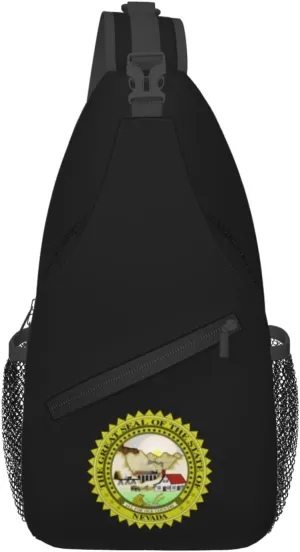 Seal of Nevada Crossbody Bags For Women Men Chest Backpack Gym Shoulder Bag Travel Outdoor Sports Casual Crossbody Bags