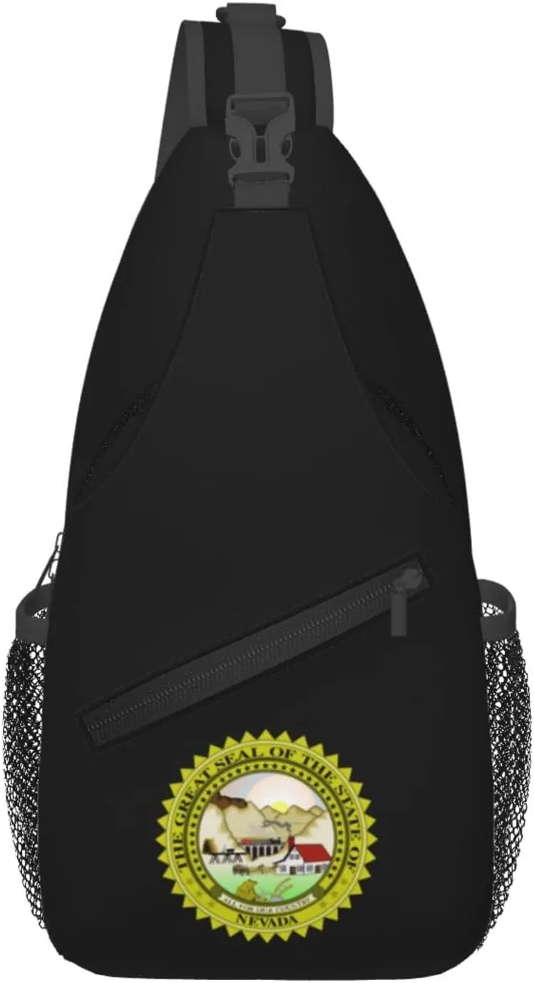 Seal of Nevada Crossbody Bags For Women Men Chest Backpack Gym Shoulder Bag Travel Outdoor Sports Casual Crossbody Bags
