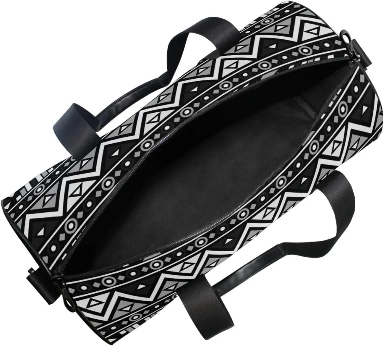 Seamless Tribal Ethnic Pattern in Vintage Retro Pattern Portable Gym Bag, Travel Bag, Luggage bag, Sports Bag, Toiletry Bag with Handles, Detachable Shoulder Strap 17.6 x 9 x 9 inch