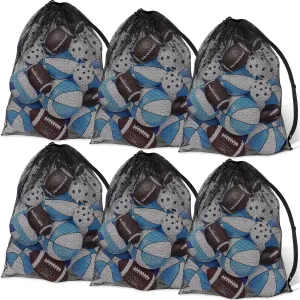 Shappy Extra Large Sports Ball Bag 30 x 40 Inches Mesh Soccer Basketball Bags Large Mesh Pouch with Adjustable Shoulder Strap for Football Volleyball Gym Sports Equipment