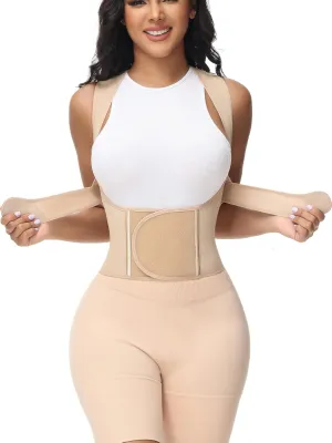 SHAPSHE Waist Trainer for Women Workout Waist Cincher Tummy Control Sweat Waist Trimmer Body Shaper Steel Bone with Bra