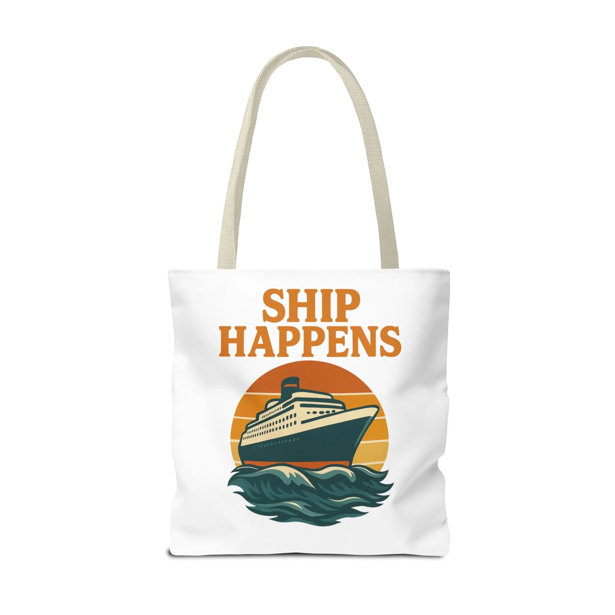 Ship Happens Tote Bag - Fun Nautical Design for Beach Lovers Cruise Bag Unique Gift for Travelers