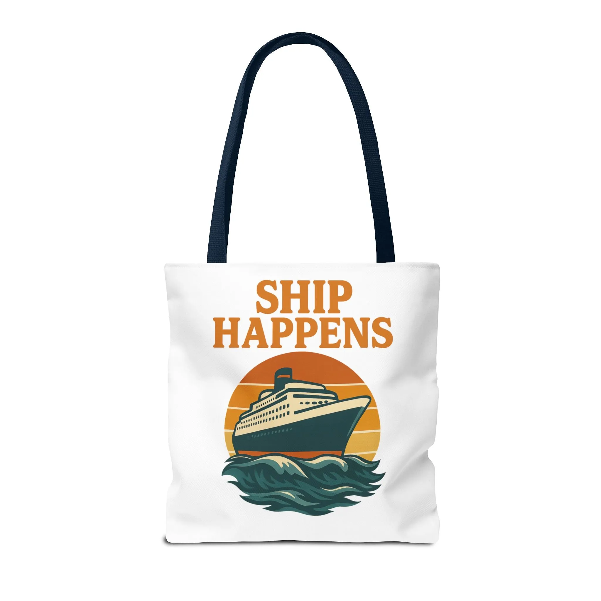 Ship Happens Tote Bag - Fun Nautical Design for Beach Lovers Cruise Bag Unique Gift for Travelers
