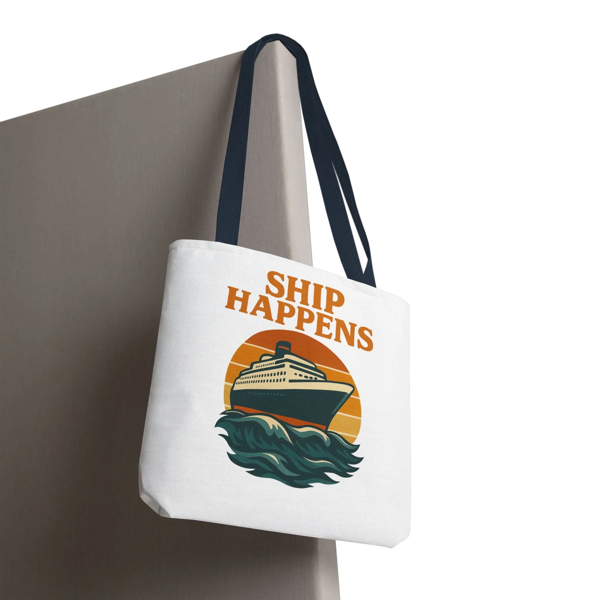 Ship Happens Tote Bag - Fun Nautical Design for Beach Lovers Cruise Bag Unique Gift for Travelers