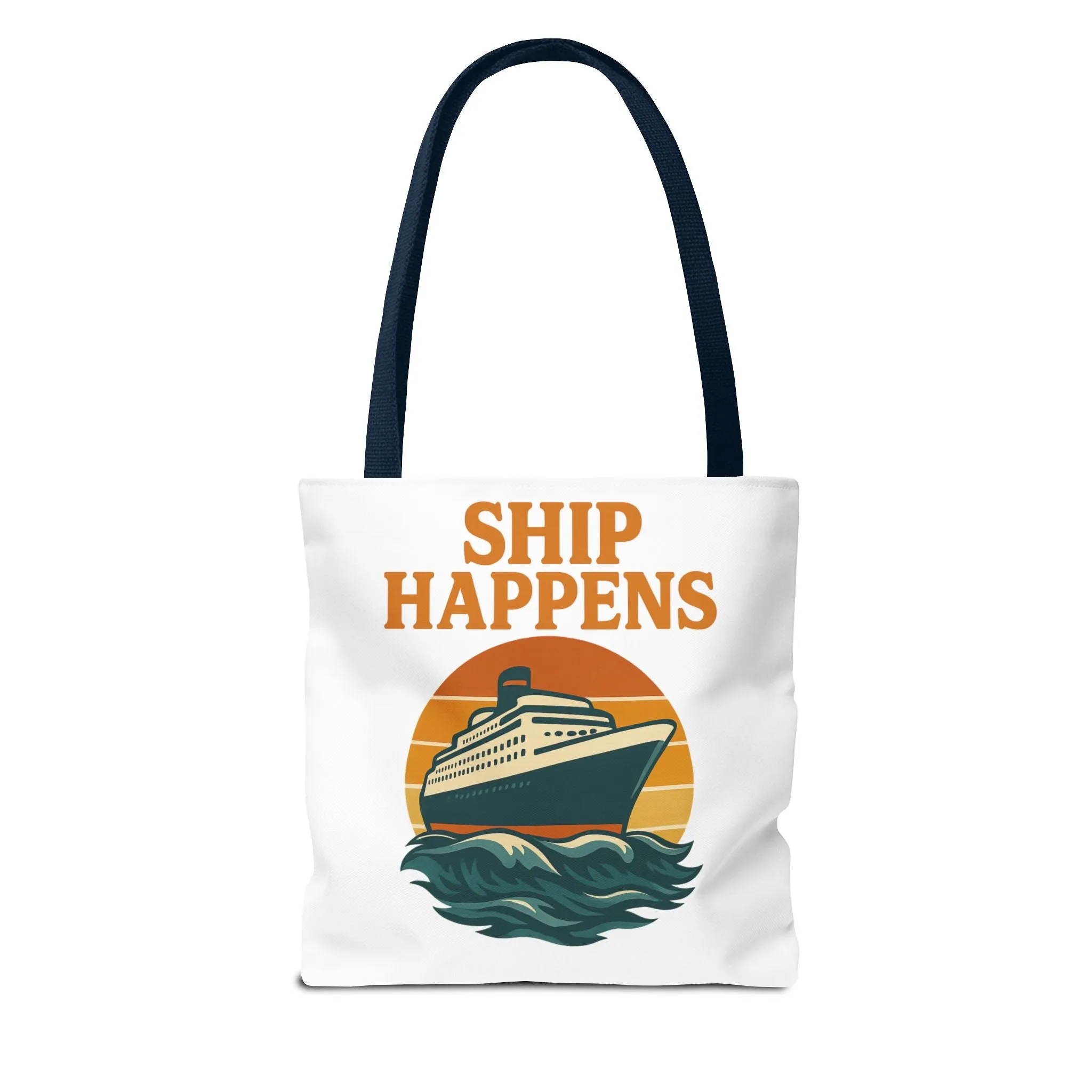 Ship Happens Tote Bag - Fun Nautical Design for Beach Lovers Cruise Bag Unique Gift for Travelers