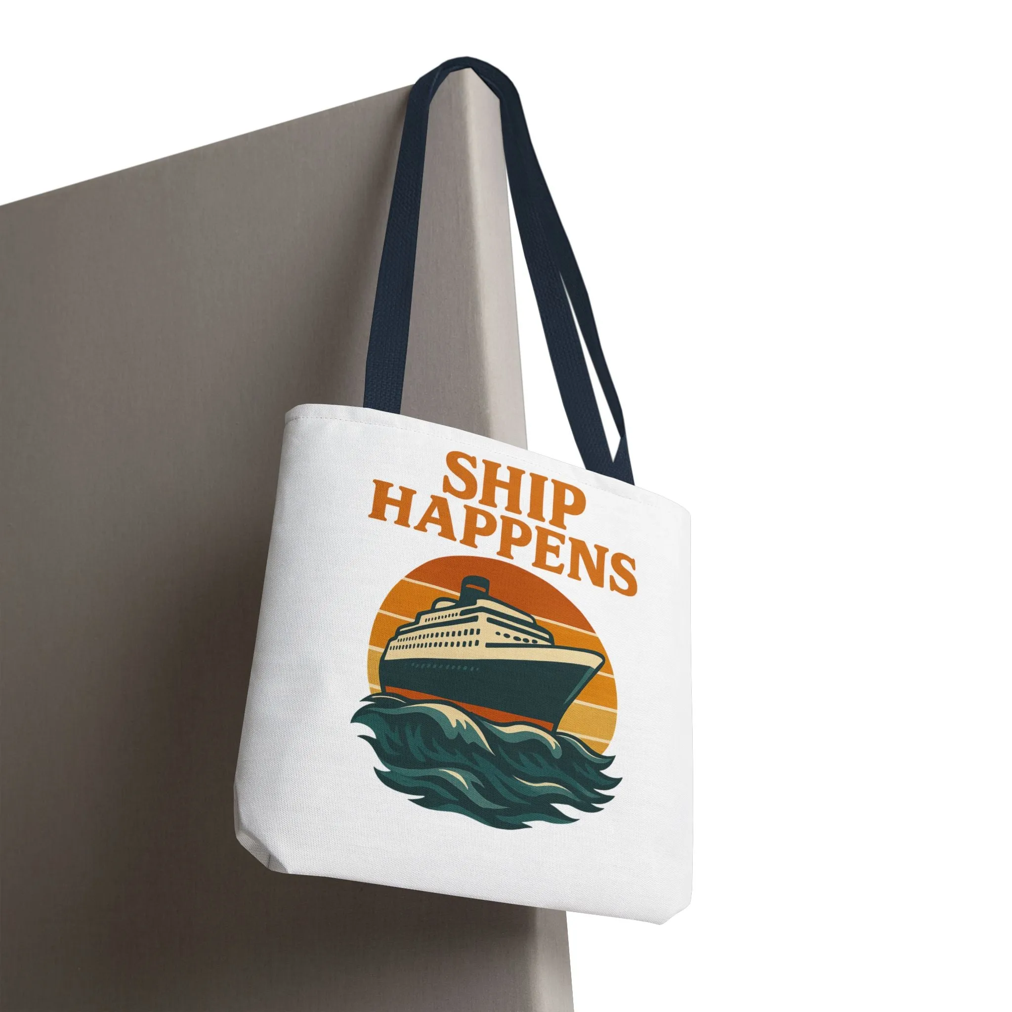 Ship Happens Tote Bag - Fun Nautical Design for Beach Lovers Cruise Bag Unique Gift for Travelers