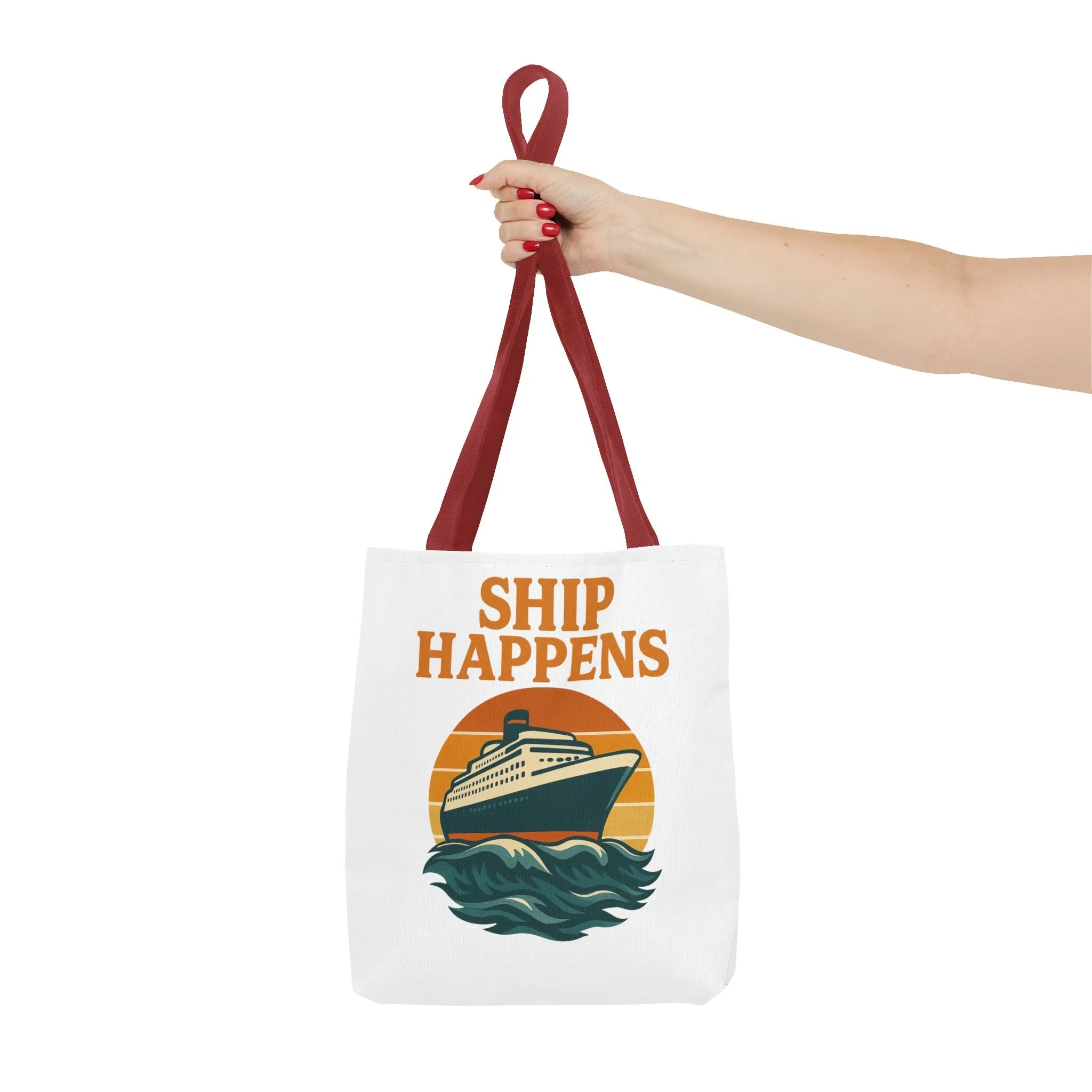 Ship Happens Tote Bag - Fun Nautical Design for Beach Lovers Cruise Bag Unique Gift for Travelers