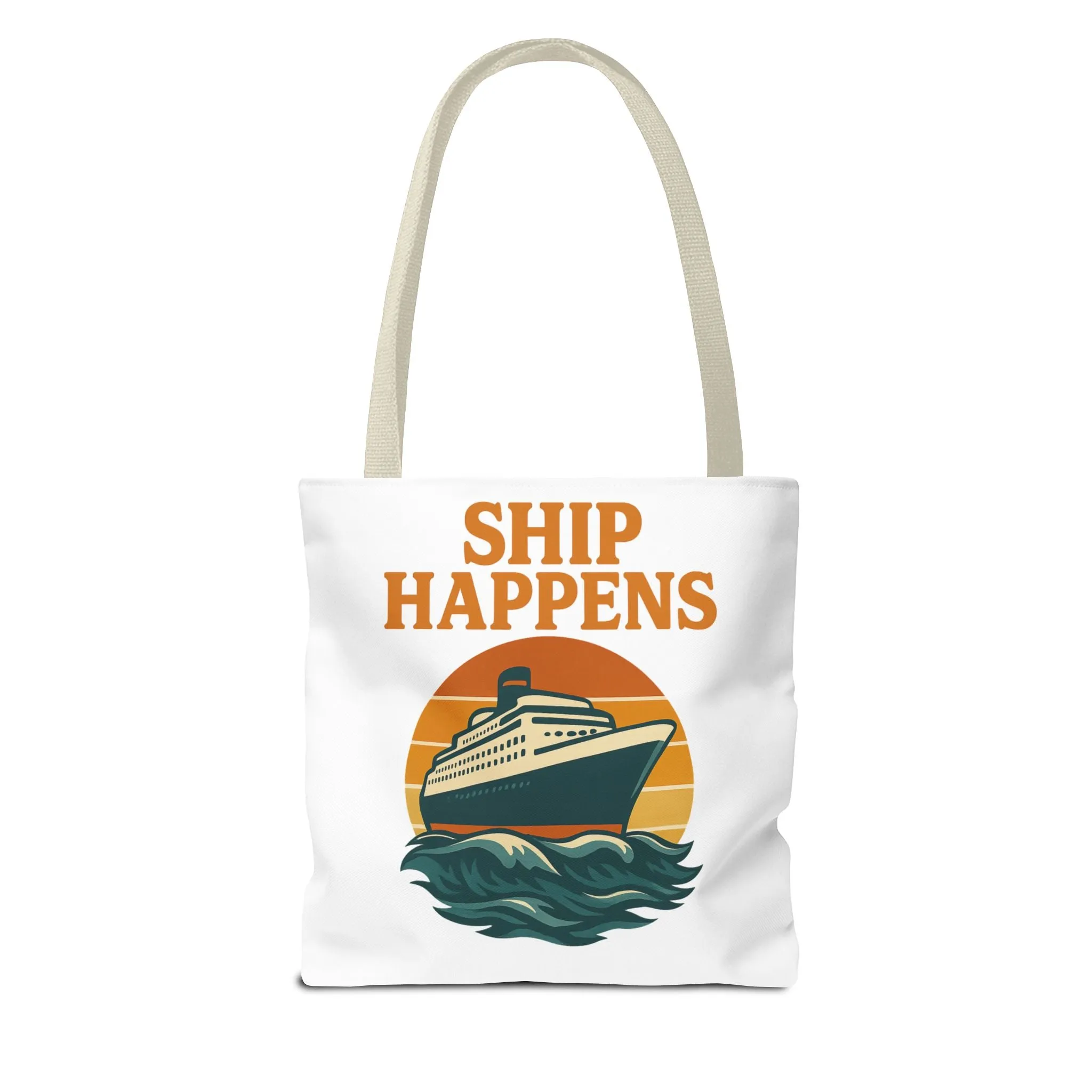 Ship Happens Tote Bag - Fun Nautical Design for Beach Lovers Cruise Bag Unique Gift for Travelers