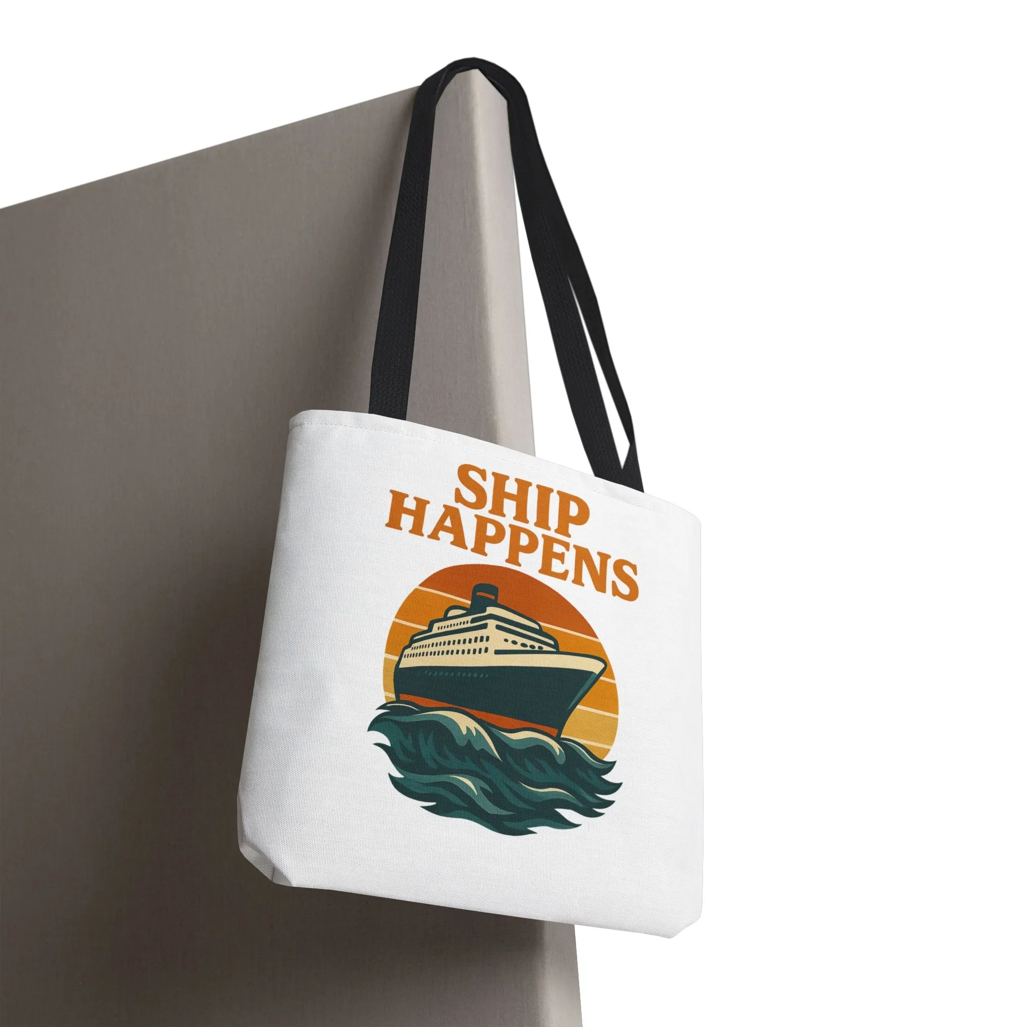 Ship Happens Tote Bag - Fun Nautical Design for Beach Lovers Cruise Bag Unique Gift for Travelers
