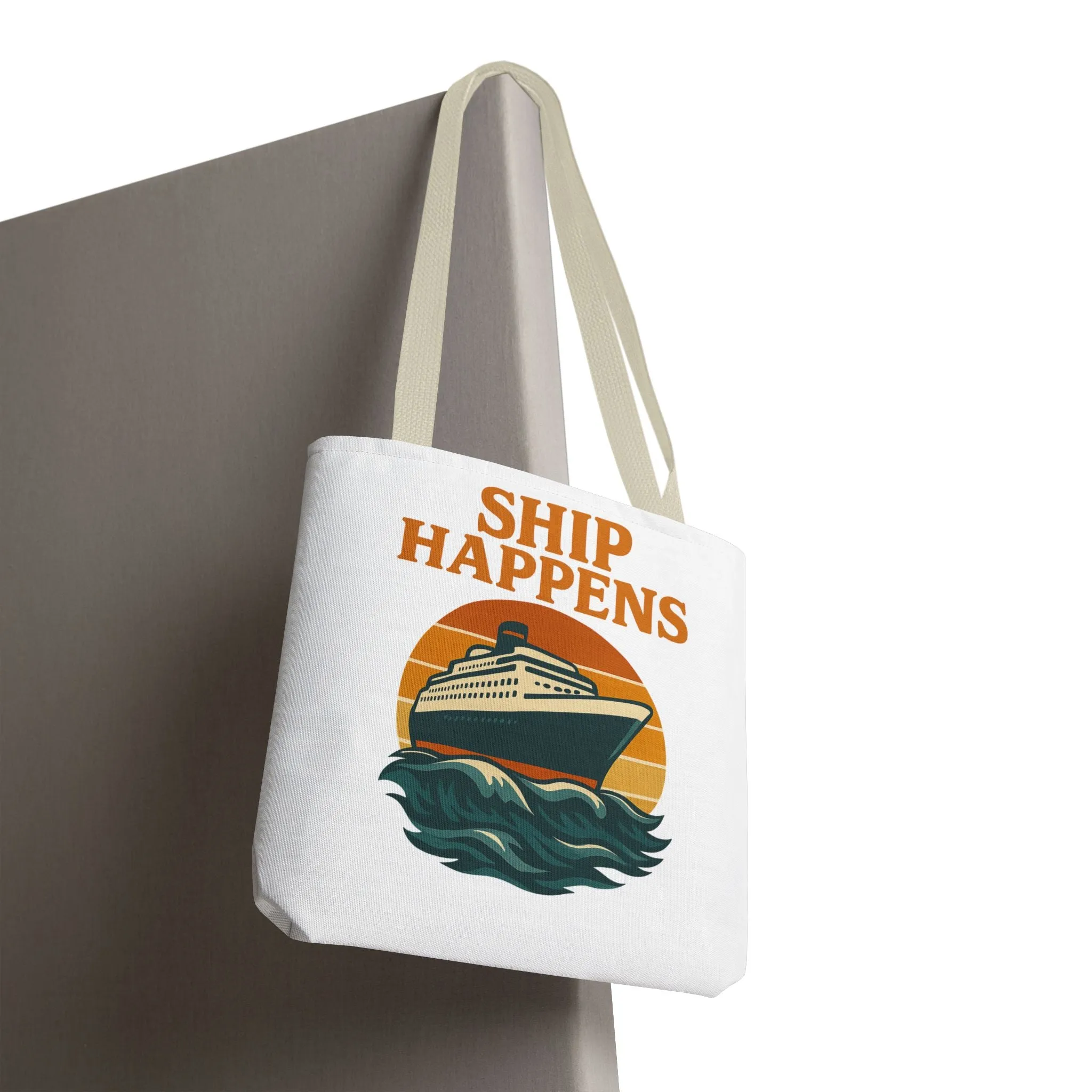 Ship Happens Tote Bag - Fun Nautical Design for Beach Lovers Cruise Bag Unique Gift for Travelers