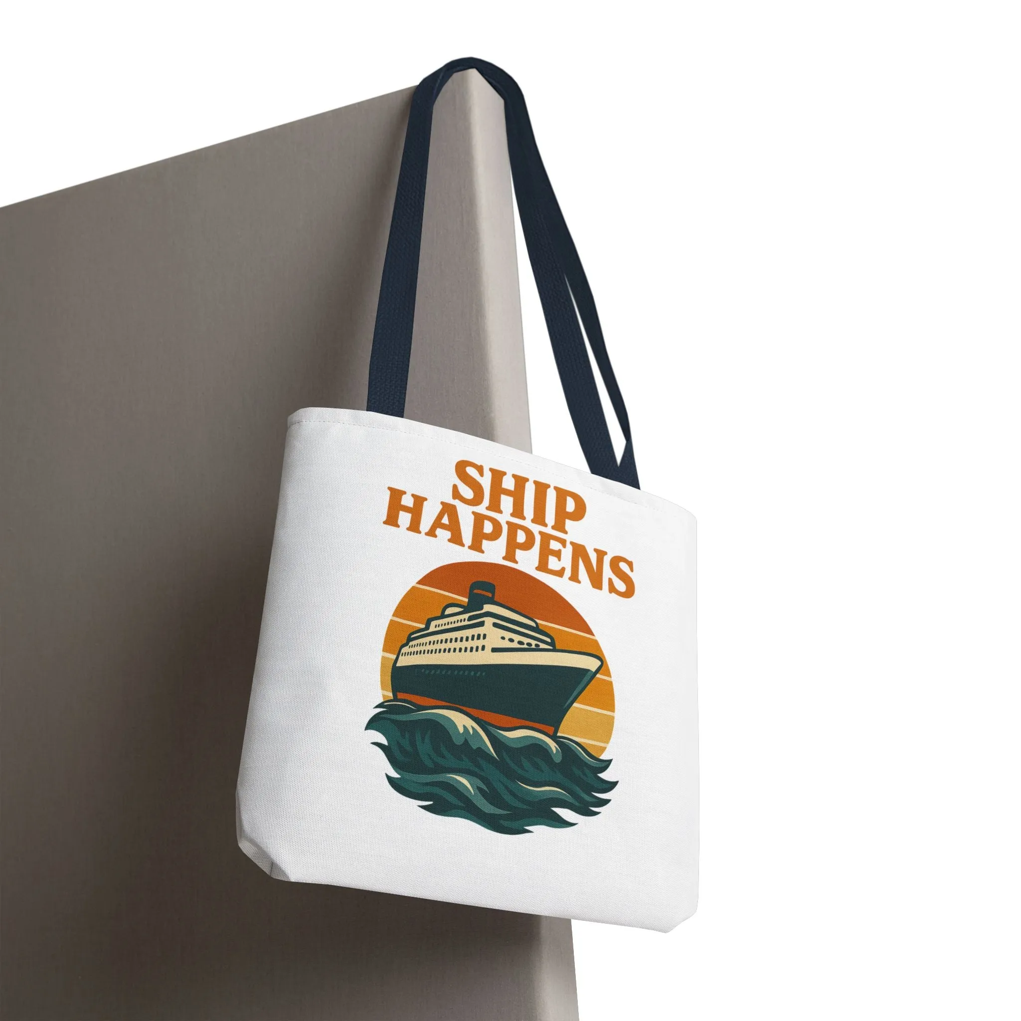 Ship Happens Tote Bag - Fun Nautical Design for Beach Lovers Cruise Bag Unique Gift for Travelers