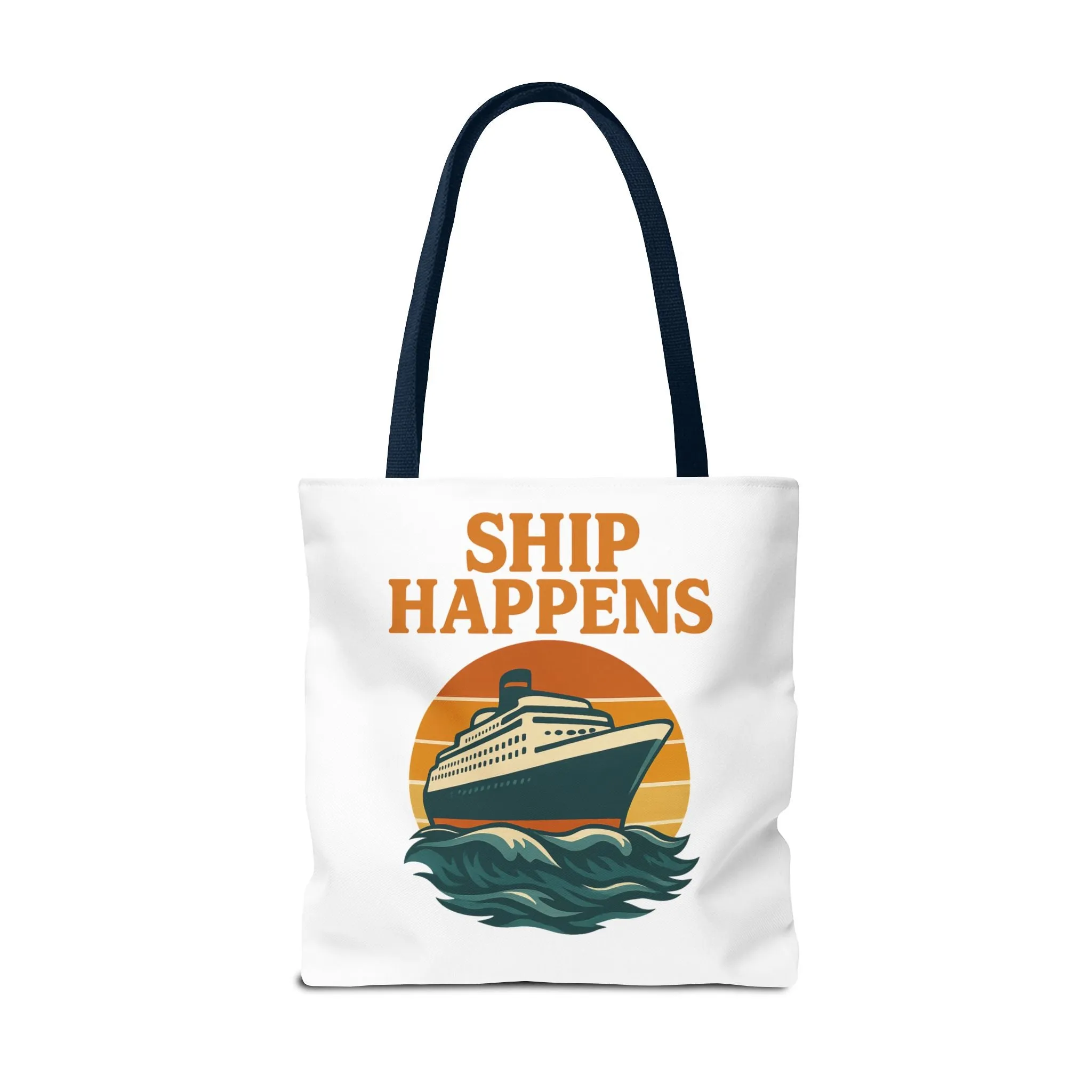 Ship Happens Tote Bag - Fun Nautical Design for Beach Lovers Cruise Bag Unique Gift for Travelers