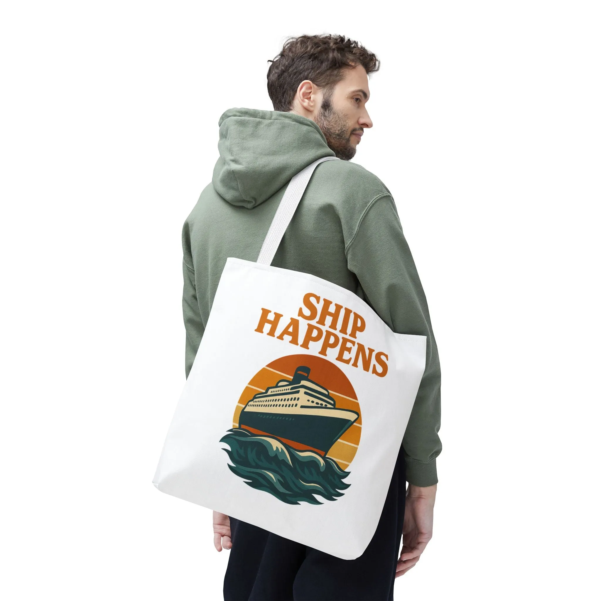Ship Happens Tote Bag - Fun Nautical Design for Beach Lovers Cruise Bag Unique Gift for Travelers