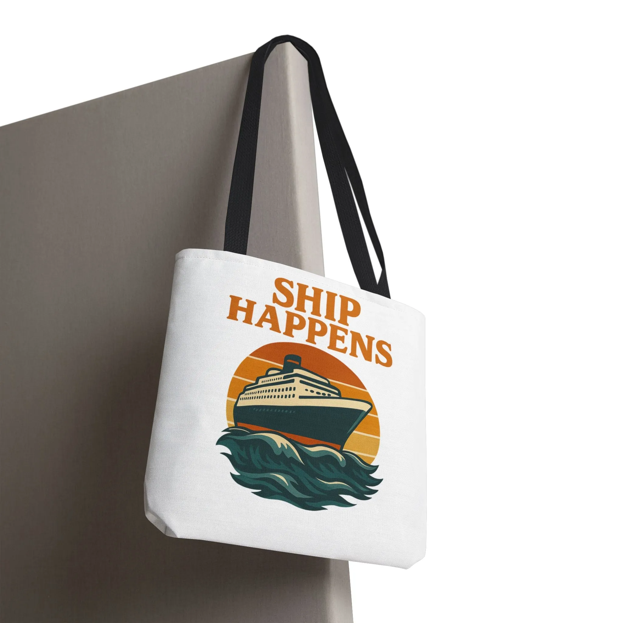 Ship Happens Tote Bag - Fun Nautical Design for Beach Lovers Cruise Bag Unique Gift for Travelers