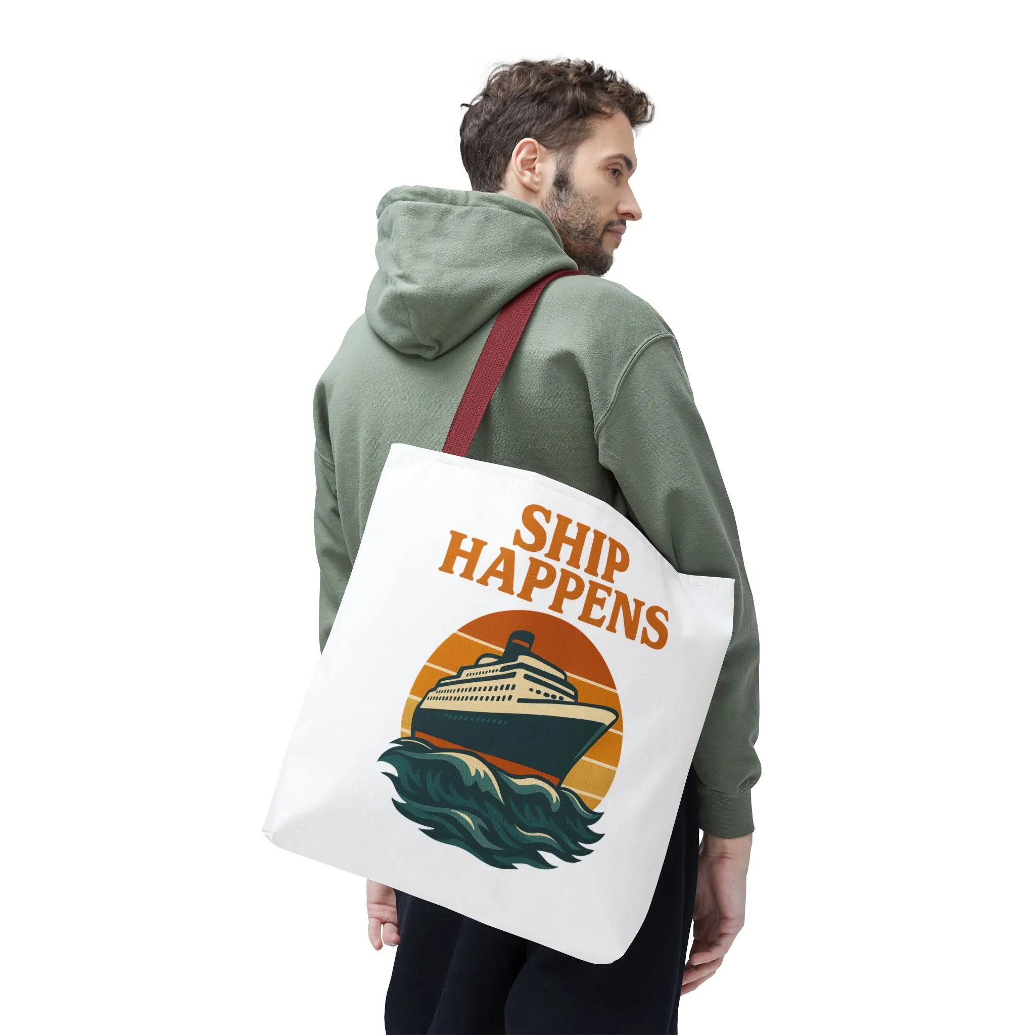 Ship Happens Tote Bag - Fun Nautical Design for Beach Lovers Cruise Bag Unique Gift for Travelers