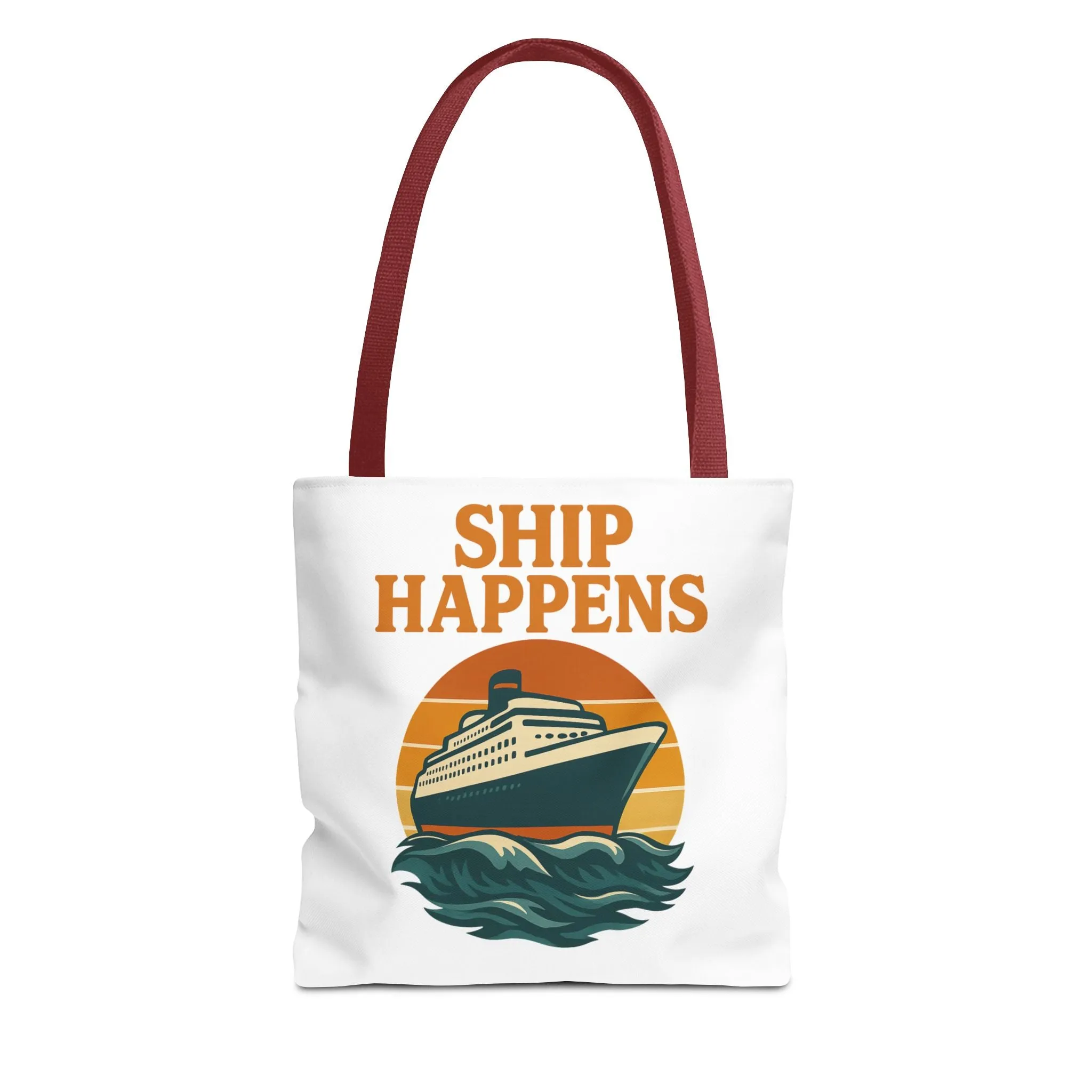 Ship Happens Tote Bag - Fun Nautical Design for Beach Lovers Cruise Bag Unique Gift for Travelers
