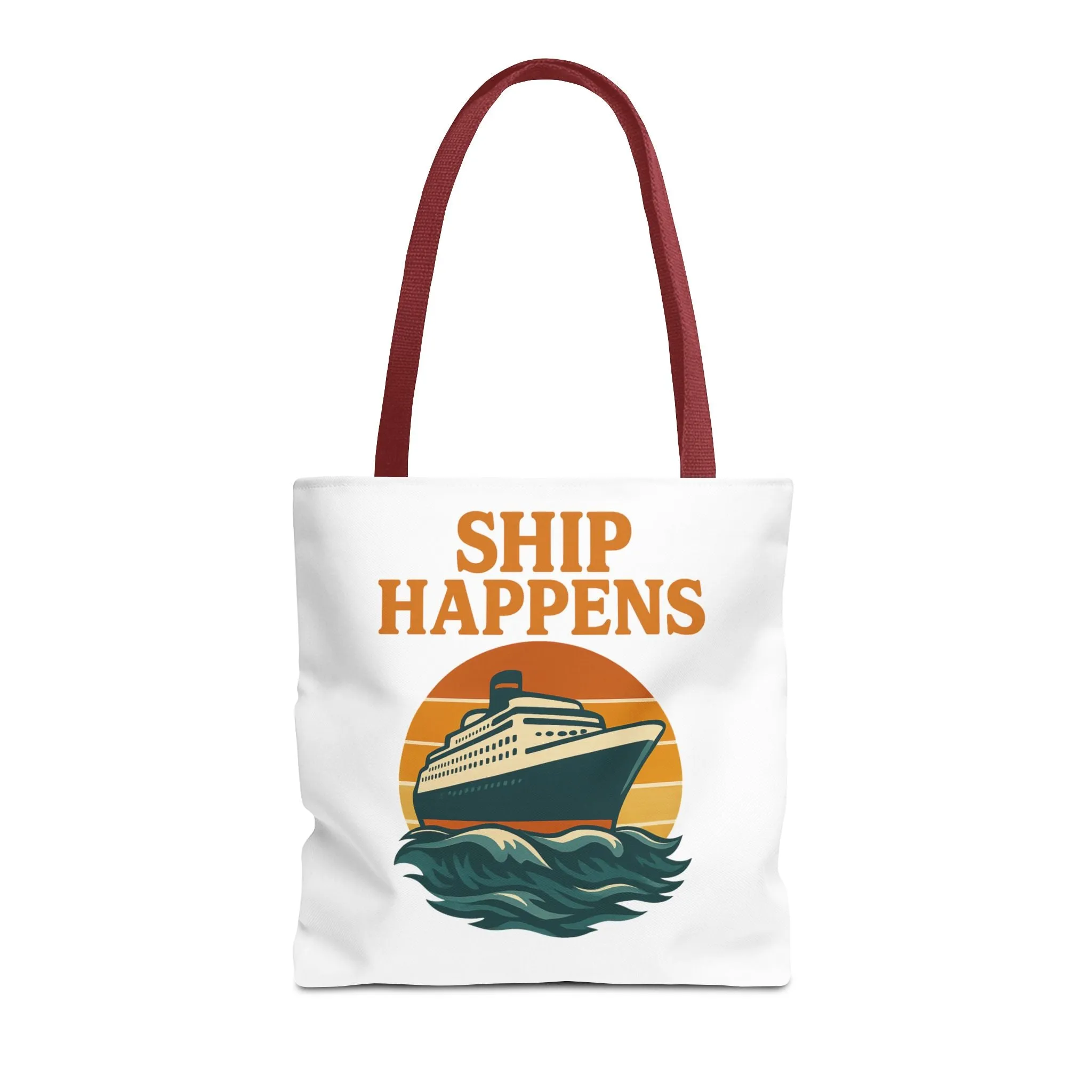 Ship Happens Tote Bag - Fun Nautical Design for Beach Lovers Cruise Bag Unique Gift for Travelers