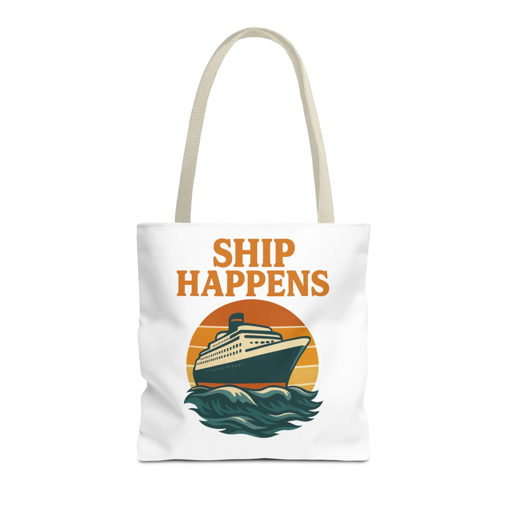 Ship Happens Tote Bag - Fun Nautical Design for Beach Lovers Cruise Bag Unique Gift for Travelers