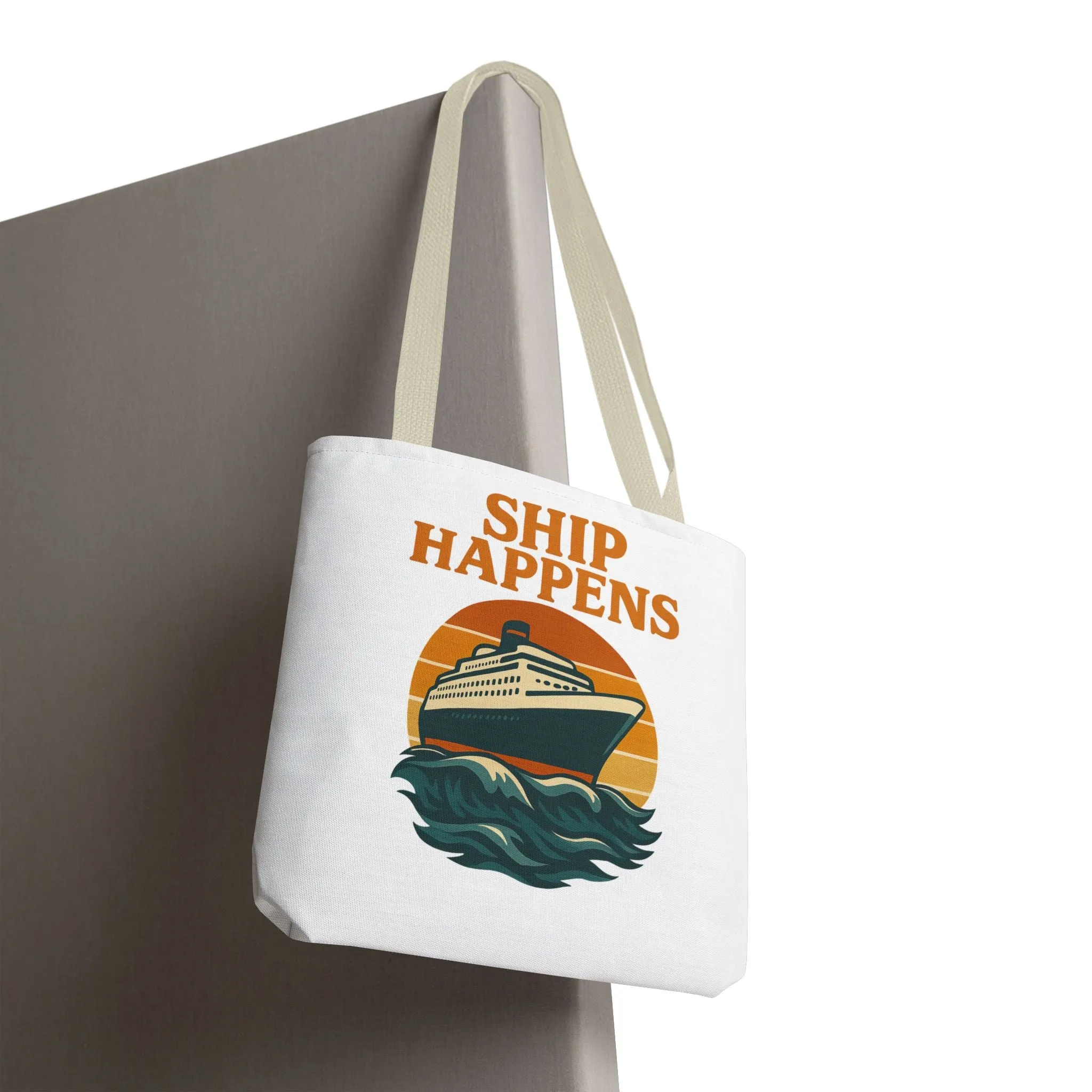 Ship Happens Tote Bag - Fun Nautical Design for Beach Lovers Cruise Bag Unique Gift for Travelers