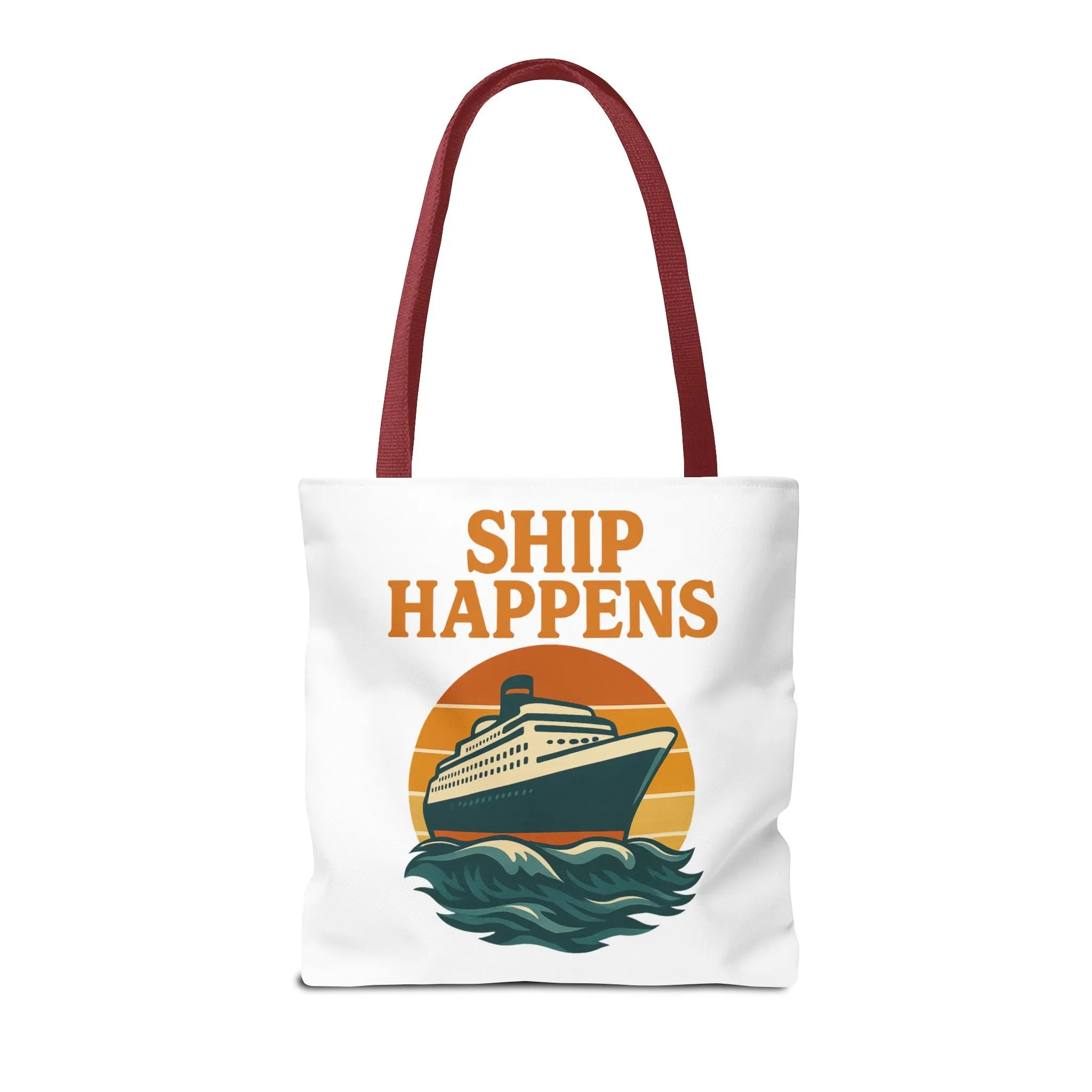Ship Happens Tote Bag - Fun Nautical Design for Beach Lovers Cruise Bag Unique Gift for Travelers