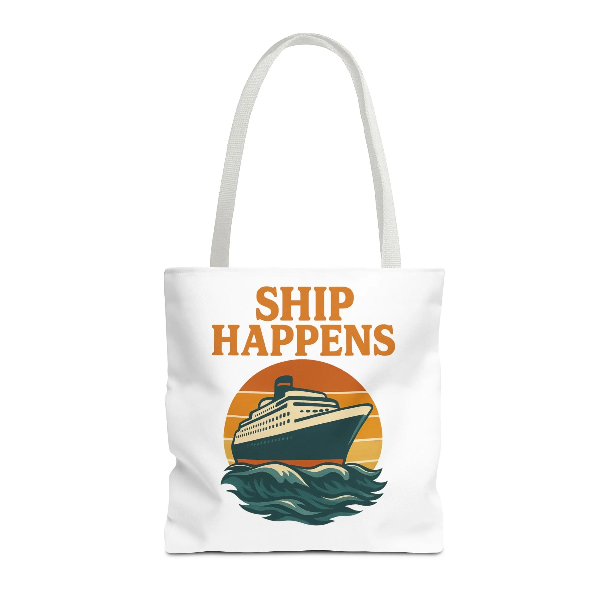 Ship Happens Tote Bag - Fun Nautical Design for Beach Lovers Cruise Bag Unique Gift for Travelers