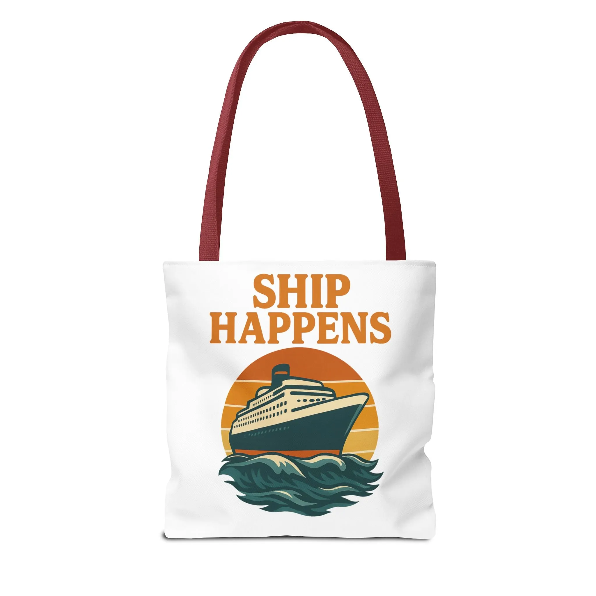 Ship Happens Tote Bag - Fun Nautical Design for Beach Lovers Cruise Bag Unique Gift for Travelers