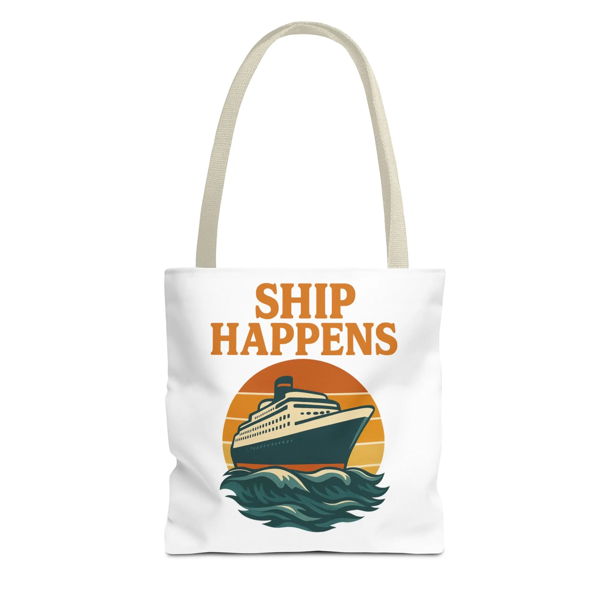 Ship Happens Tote Bag - Fun Nautical Design for Beach Lovers Cruise Bag Unique Gift for Travelers