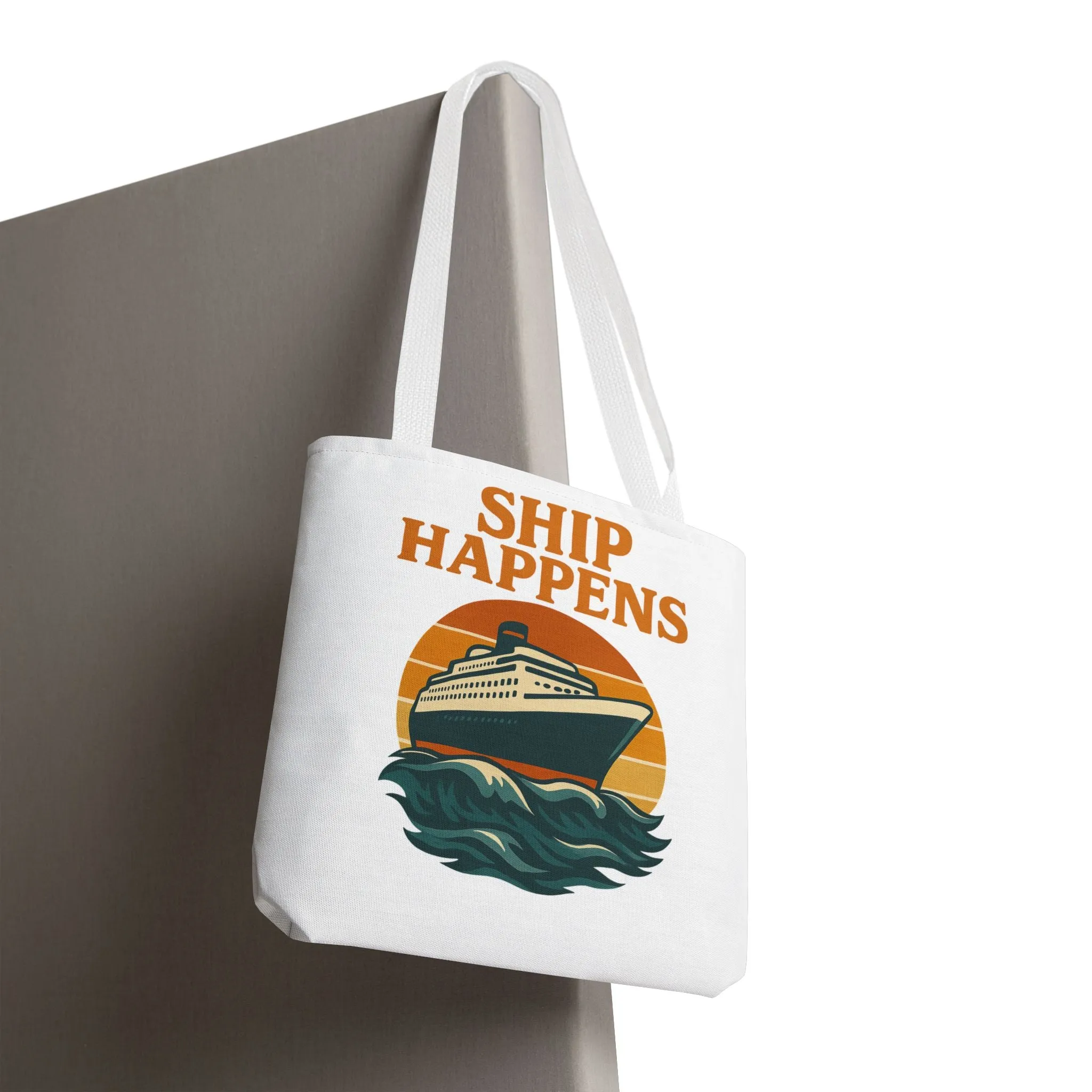 Ship Happens Tote Bag - Fun Nautical Design for Beach Lovers Cruise Bag Unique Gift for Travelers