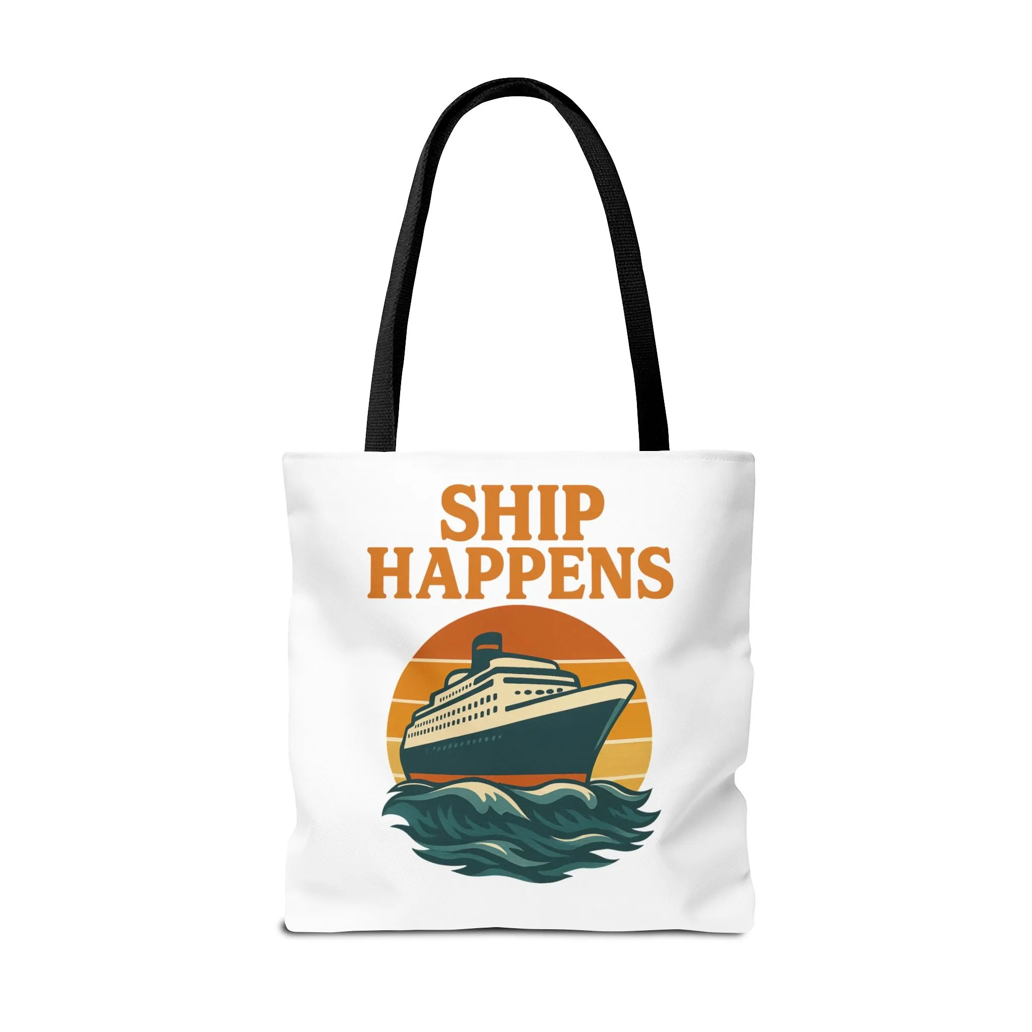 Ship Happens Tote Bag - Fun Nautical Design for Beach Lovers Cruise Bag Unique Gift for Travelers