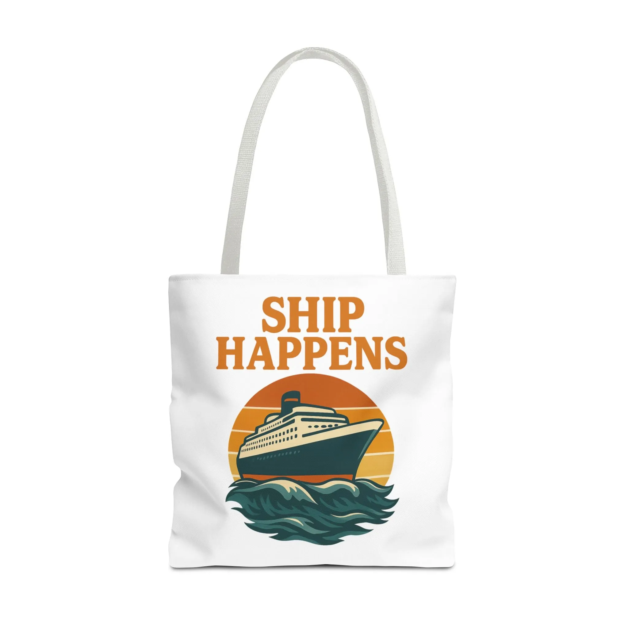 Ship Happens Tote Bag - Fun Nautical Design for Beach Lovers Cruise Bag Unique Gift for Travelers