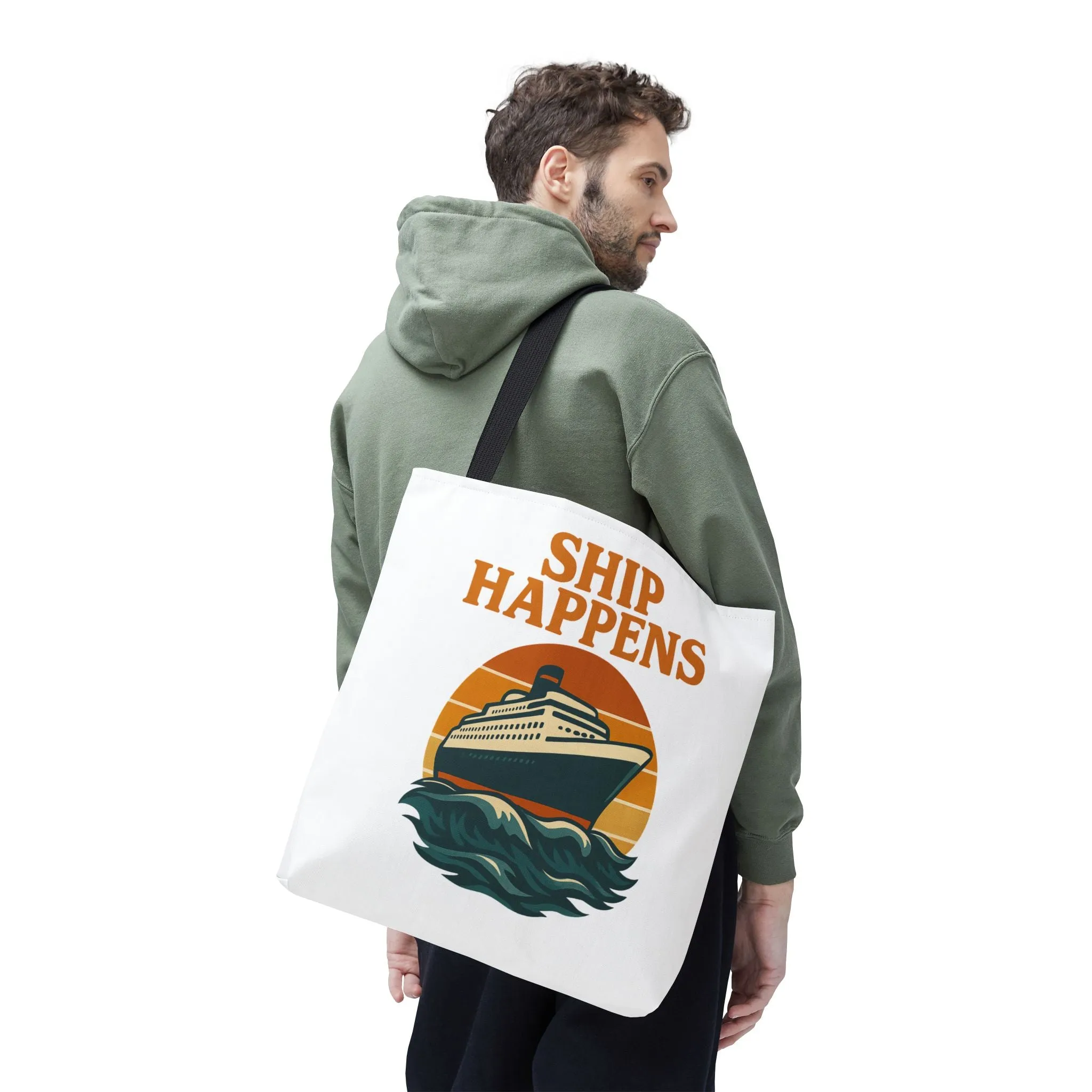 Ship Happens Tote Bag - Fun Nautical Design for Beach Lovers Cruise Bag Unique Gift for Travelers