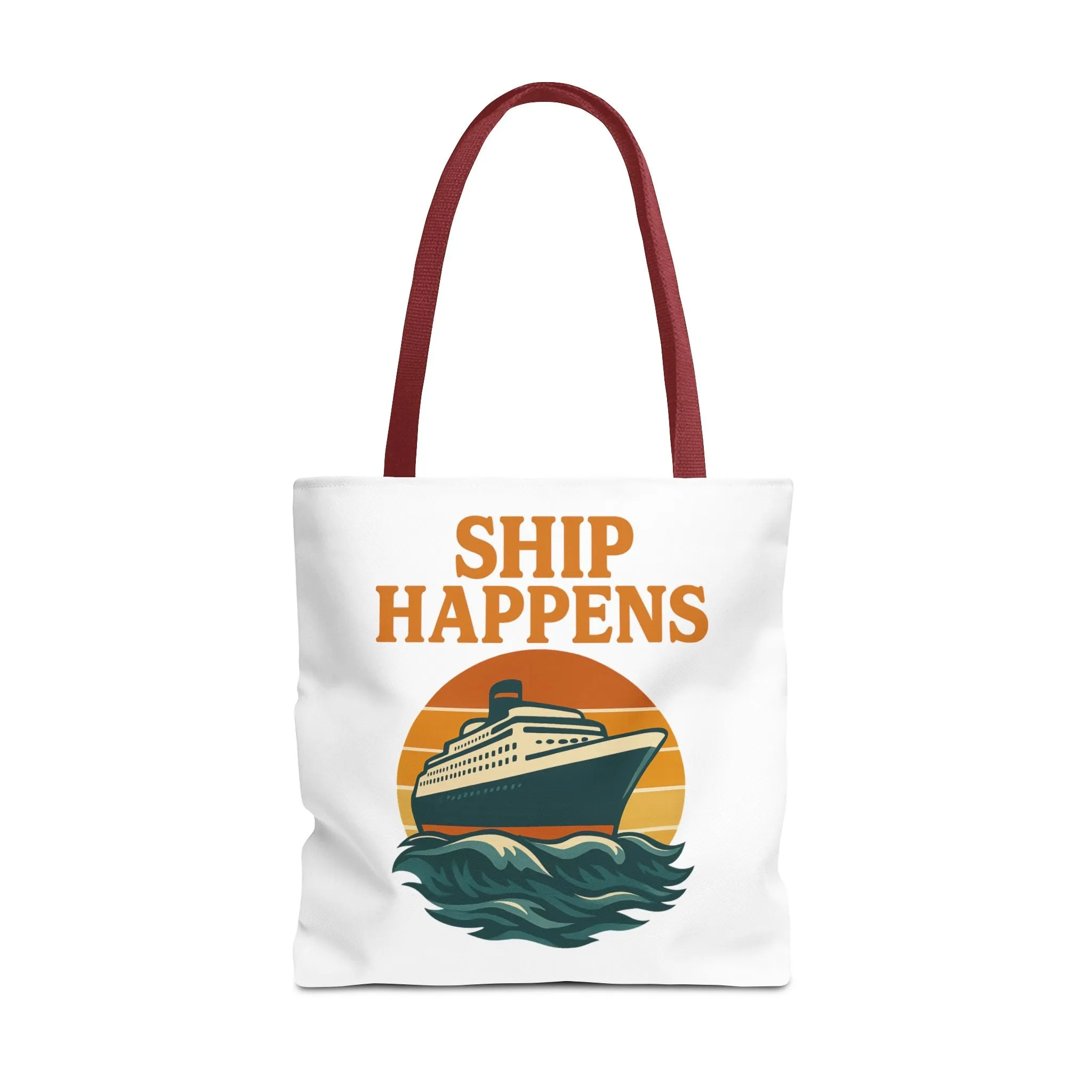 Ship Happens Tote Bag - Fun Nautical Design for Beach Lovers Cruise Bag Unique Gift for Travelers