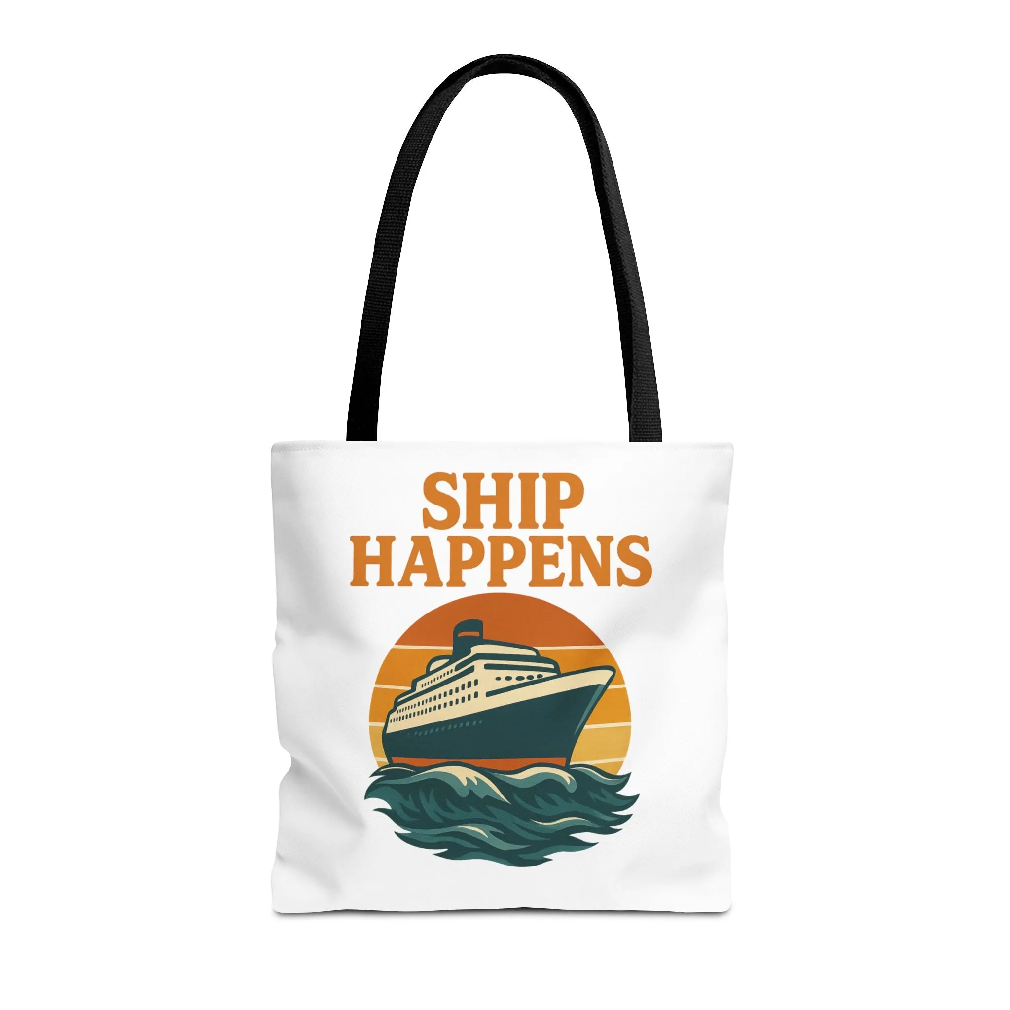 Ship Happens Tote Bag - Fun Nautical Design for Beach Lovers Cruise Bag Unique Gift for Travelers