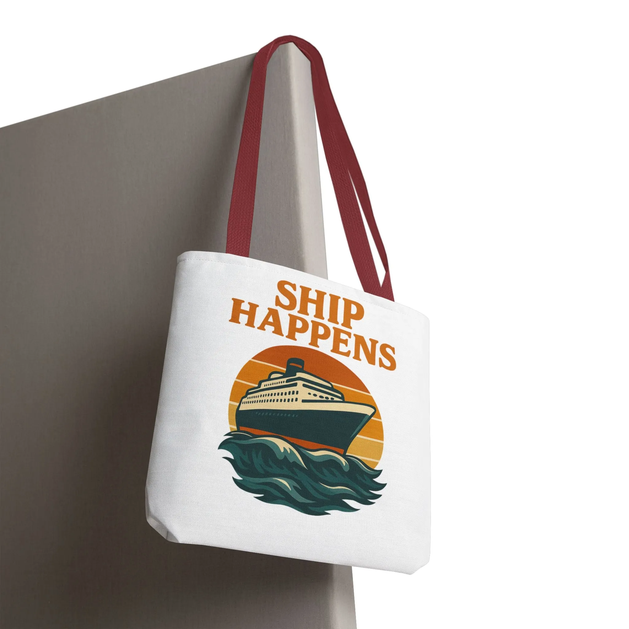 Ship Happens Tote Bag - Fun Nautical Design for Beach Lovers Cruise Bag Unique Gift for Travelers