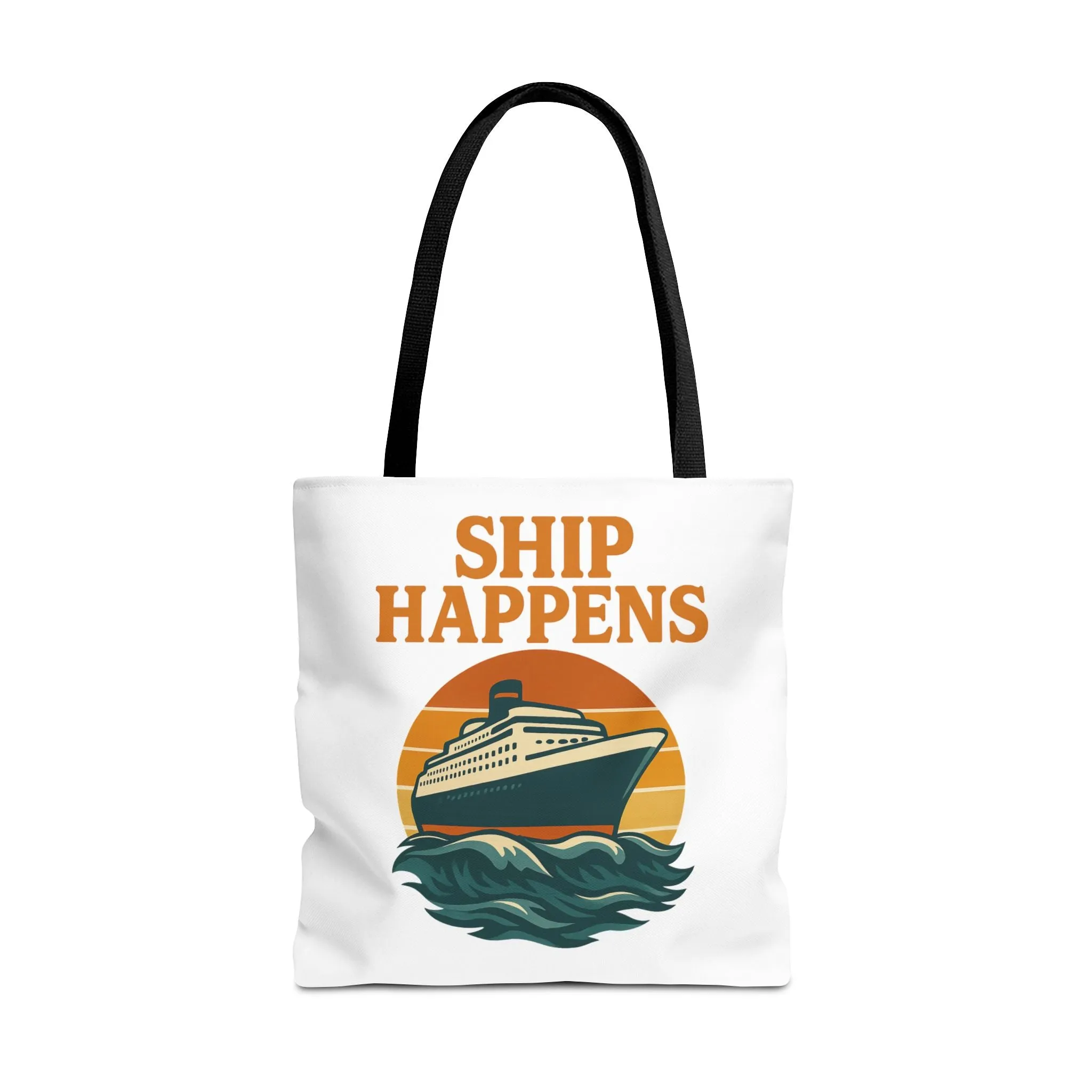 Ship Happens Tote Bag - Fun Nautical Design for Beach Lovers Cruise Bag Unique Gift for Travelers