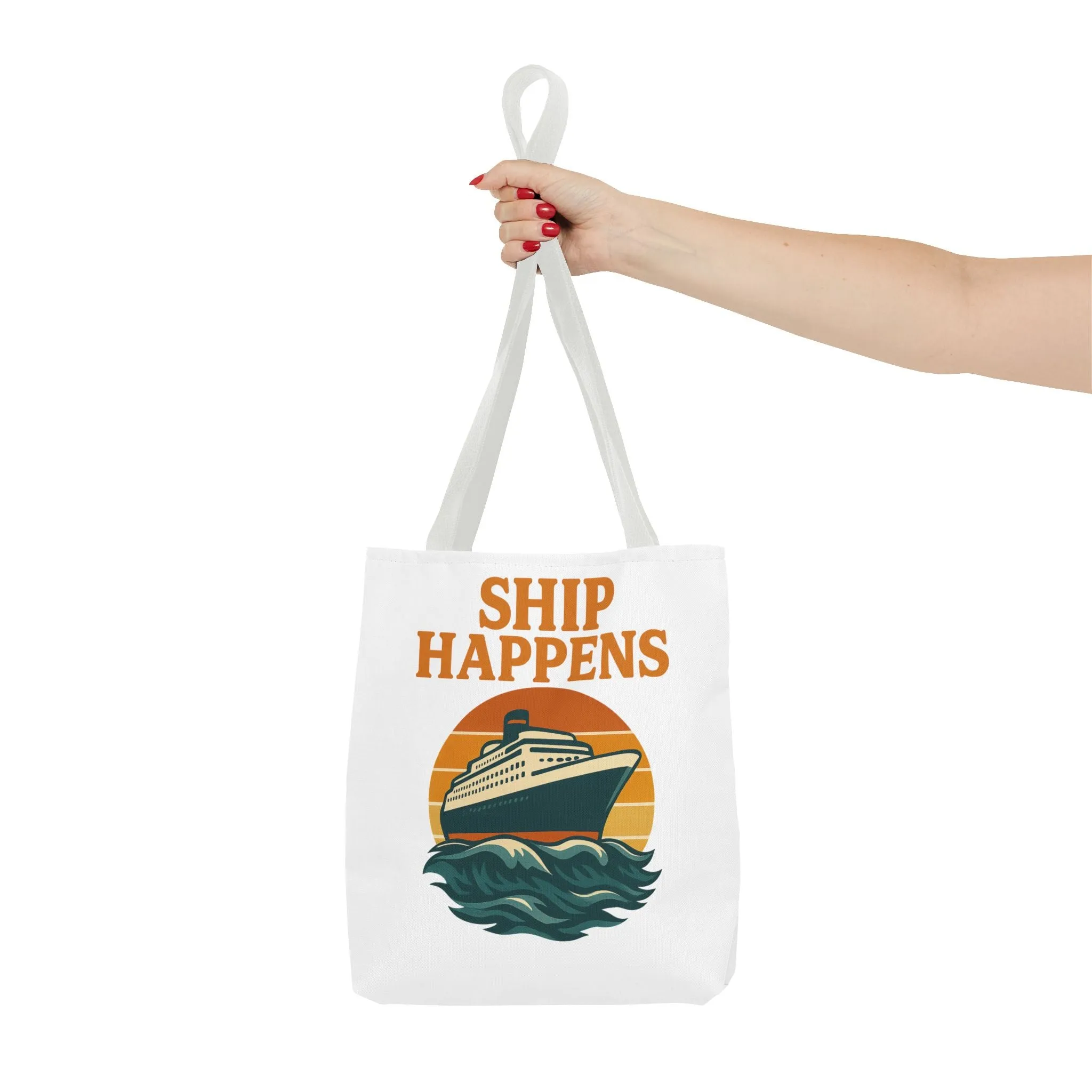 Ship Happens Tote Bag - Fun Nautical Design for Beach Lovers Cruise Bag Unique Gift for Travelers