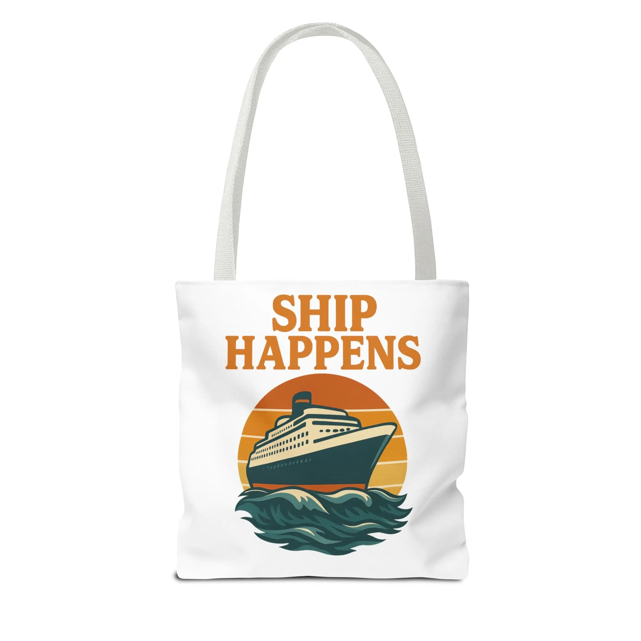 Ship Happens Tote Bag - Fun Nautical Design for Beach Lovers Cruise Bag Unique Gift for Travelers