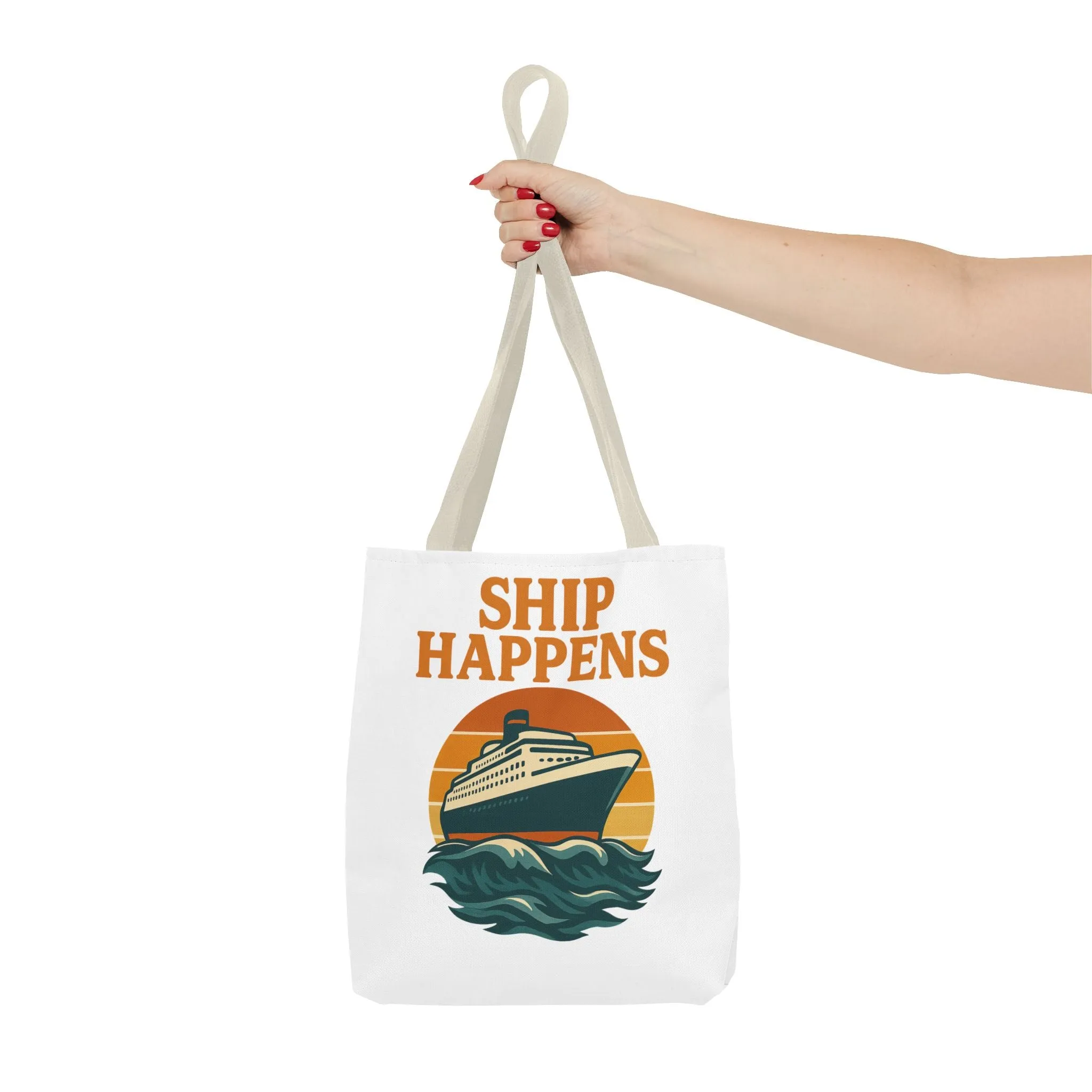 Ship Happens Tote Bag - Fun Nautical Design for Beach Lovers Cruise Bag Unique Gift for Travelers