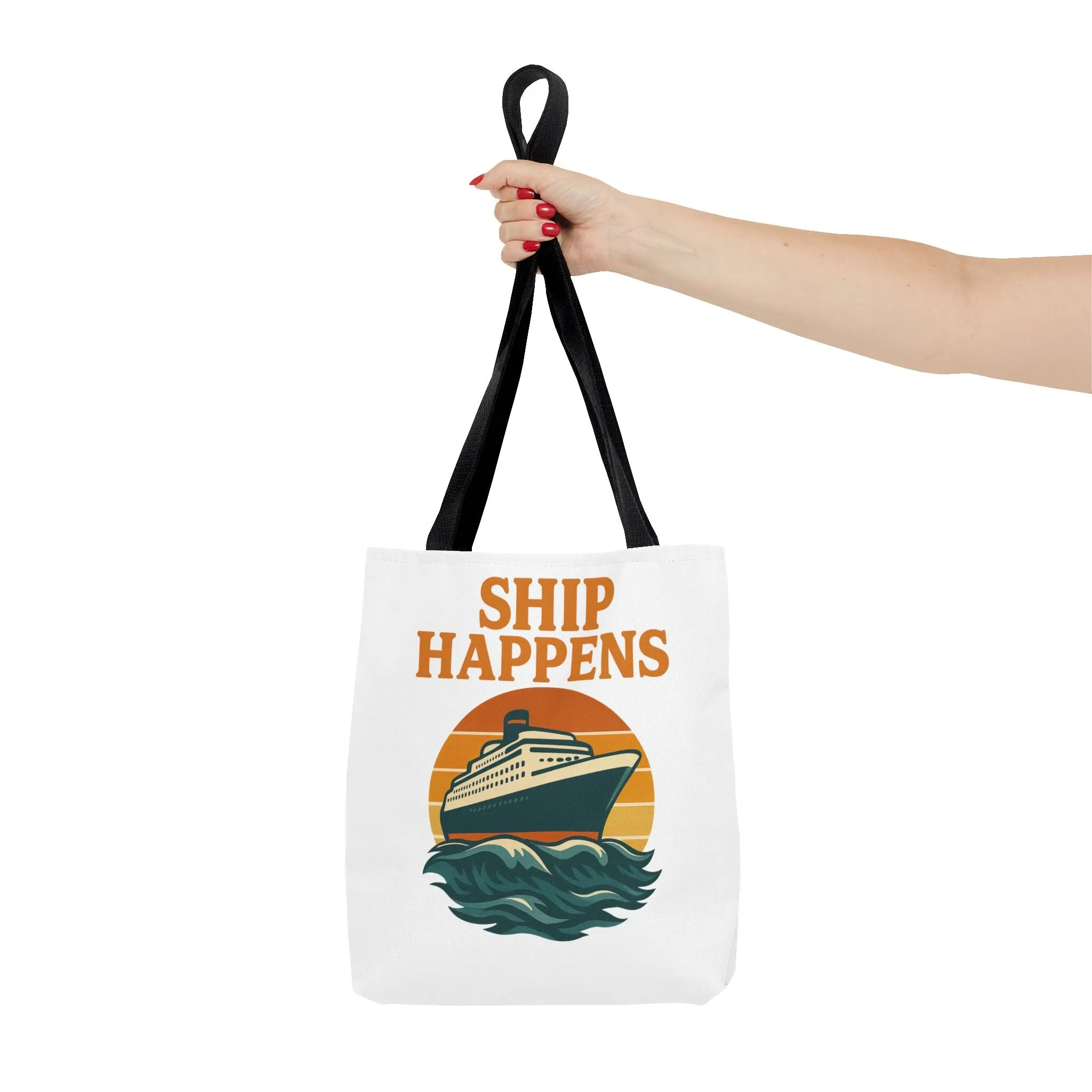 Ship Happens Tote Bag - Fun Nautical Design for Beach Lovers Cruise Bag Unique Gift for Travelers