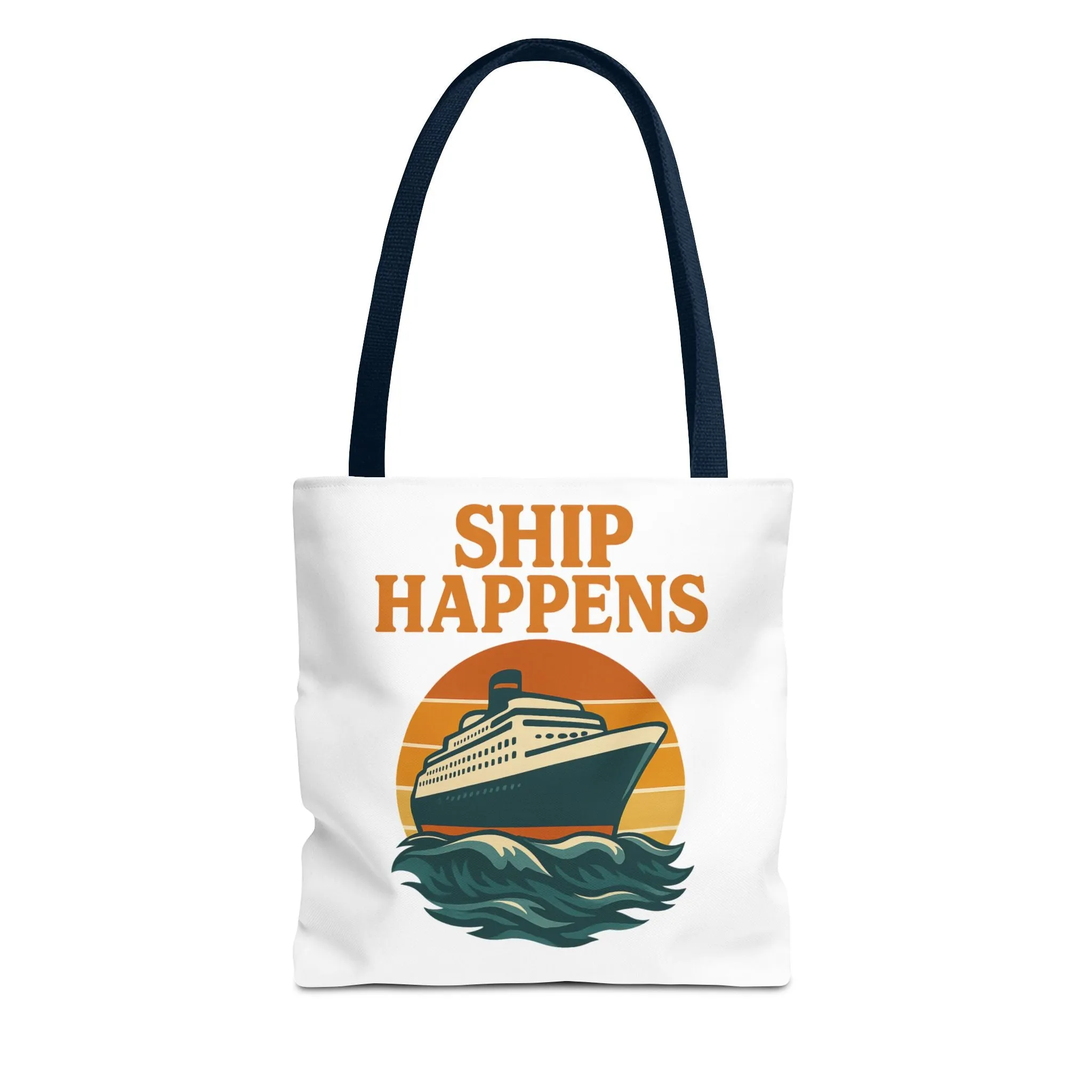 Ship Happens Tote Bag - Fun Nautical Design for Beach Lovers Cruise Bag Unique Gift for Travelers