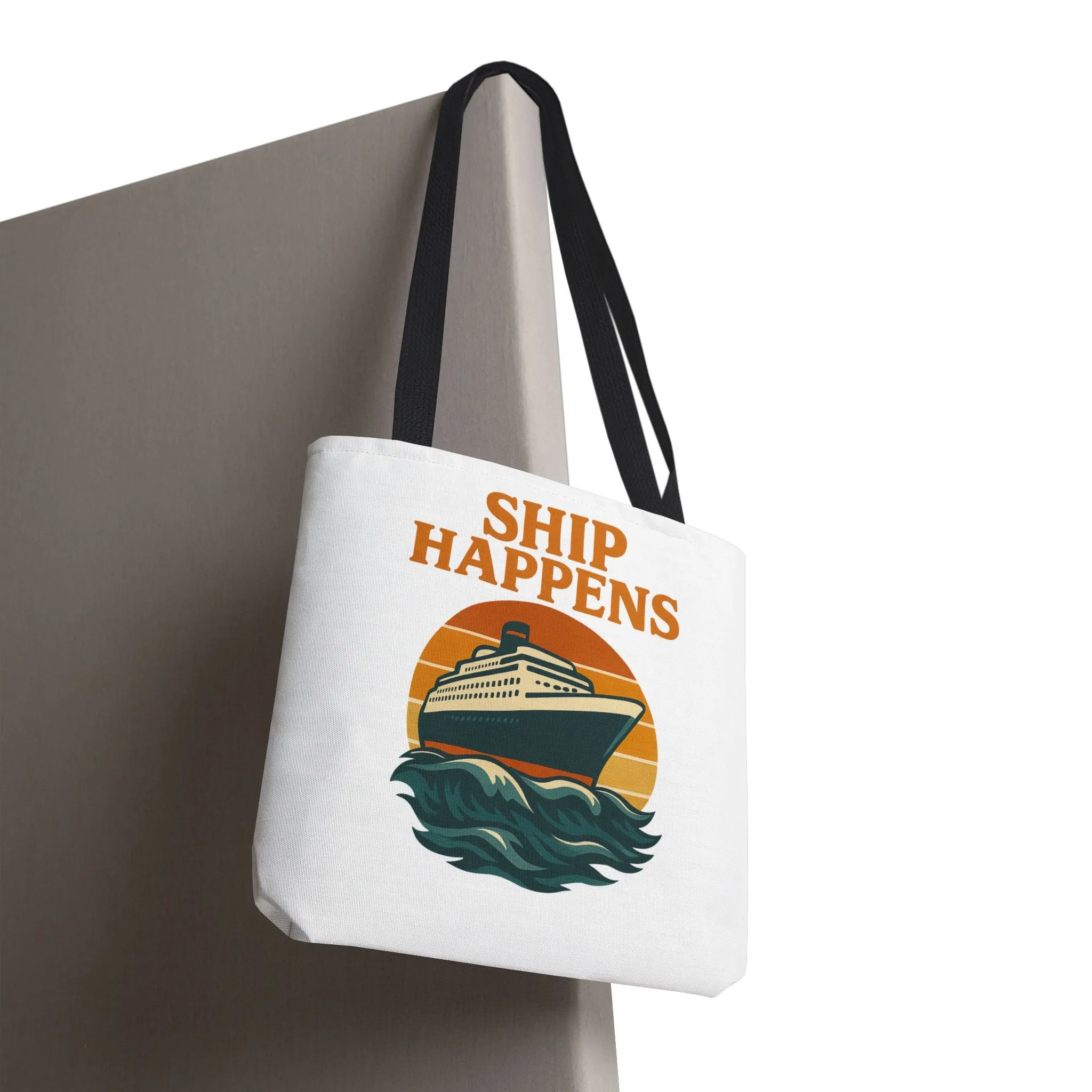 Ship Happens Tote Bag - Fun Nautical Design for Beach Lovers Cruise Bag Unique Gift for Travelers